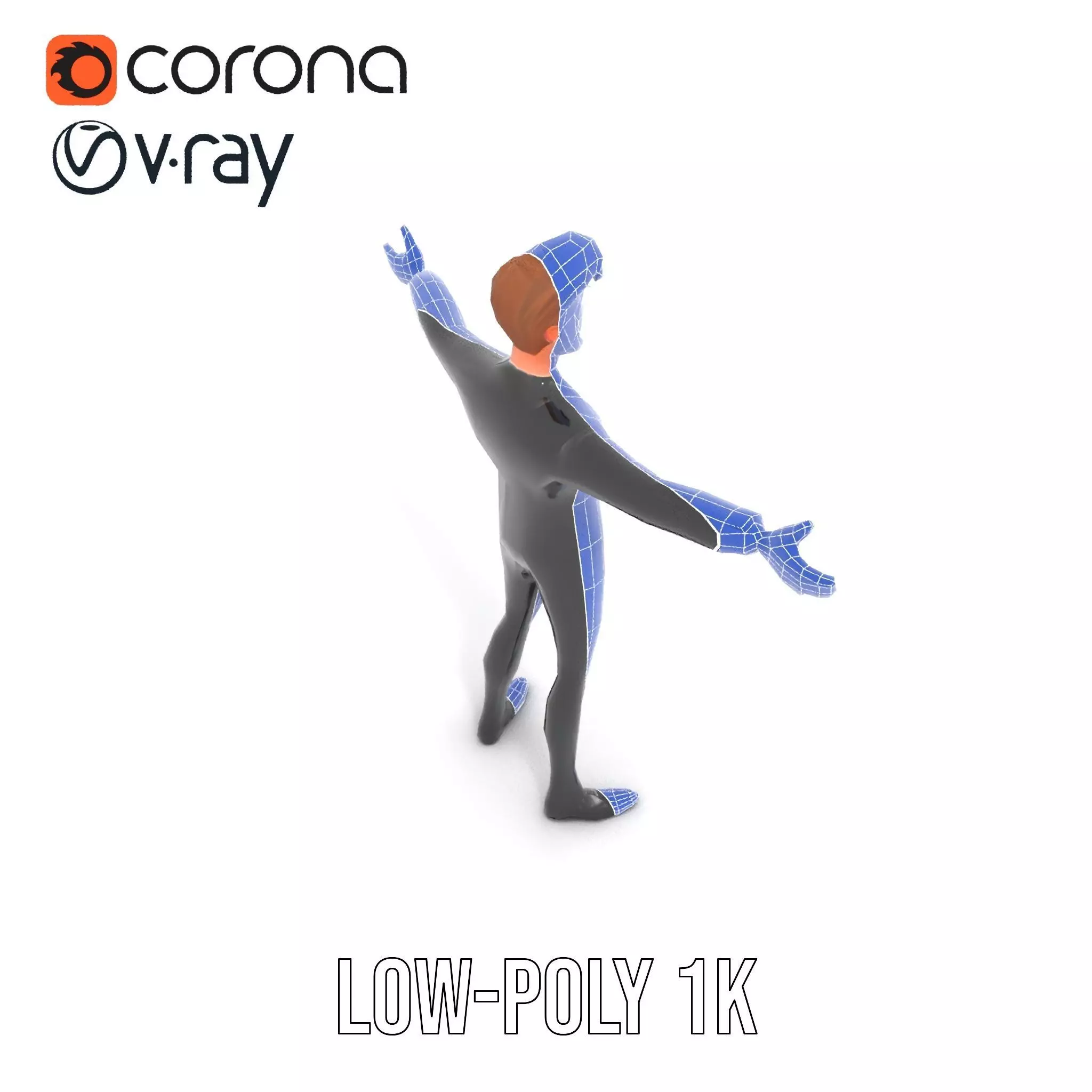 Elegant Tuxedo Cartoon Character Model Pack Low-poly 3D model_14