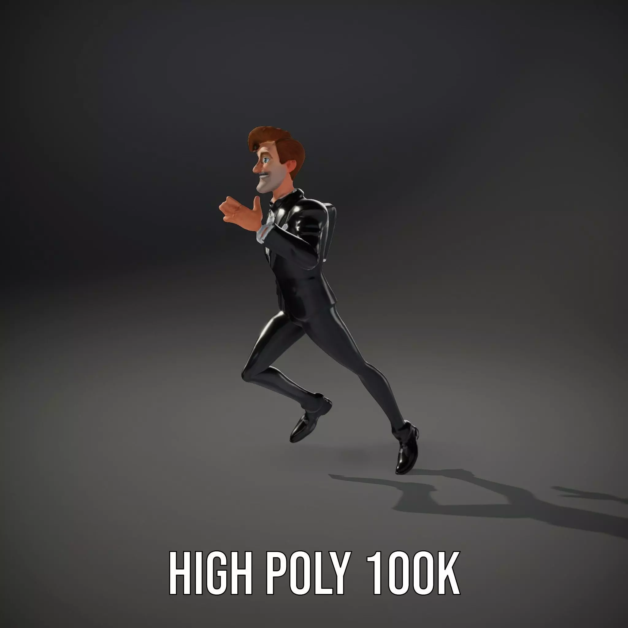 Elegant Tuxedo Cartoon Character Model Pack Low-poly 3D model_10