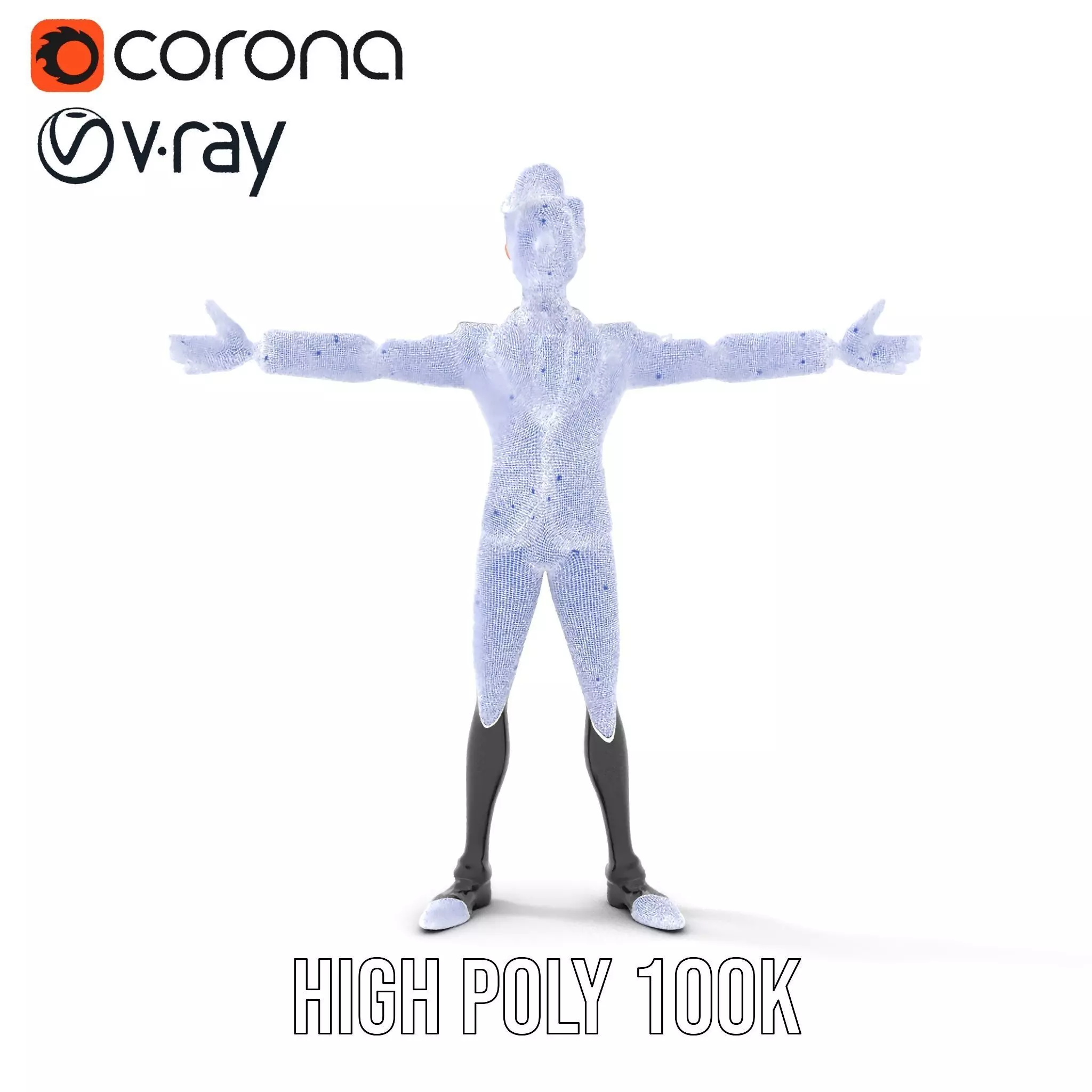 Elegant Tuxedo Cartoon Character Model Pack Low-poly 3D model_34