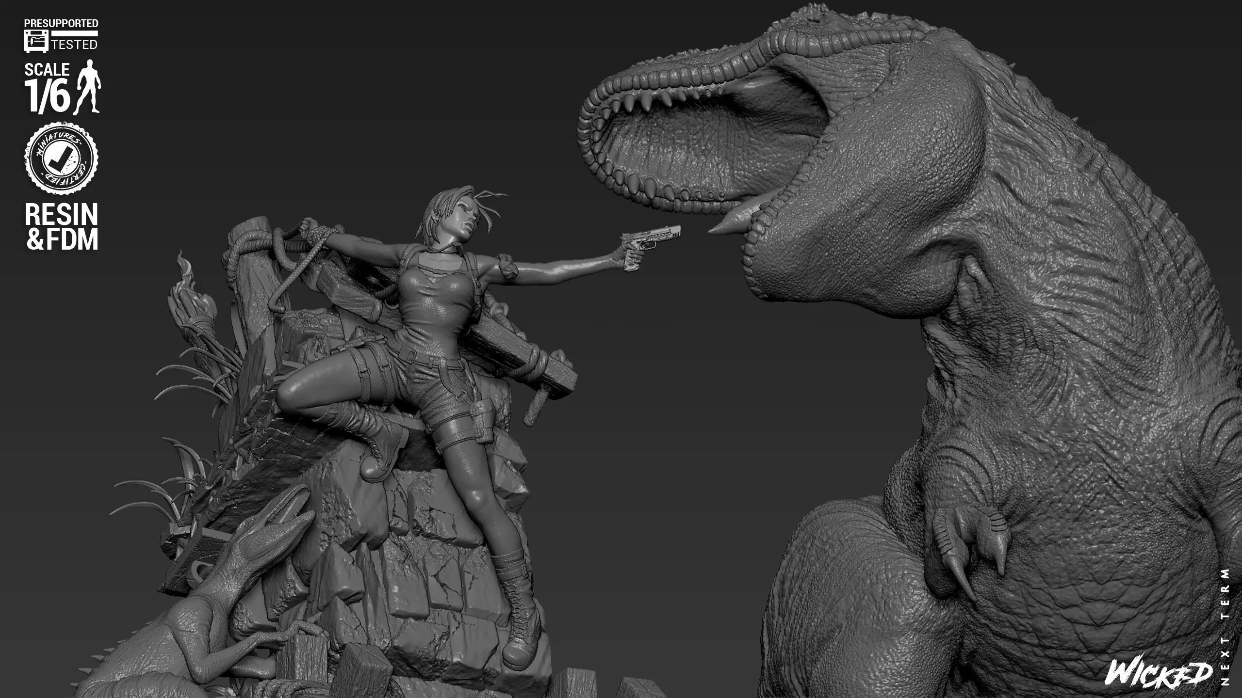 Wicked Video Games Tom Raider Diorama 3D print model_44