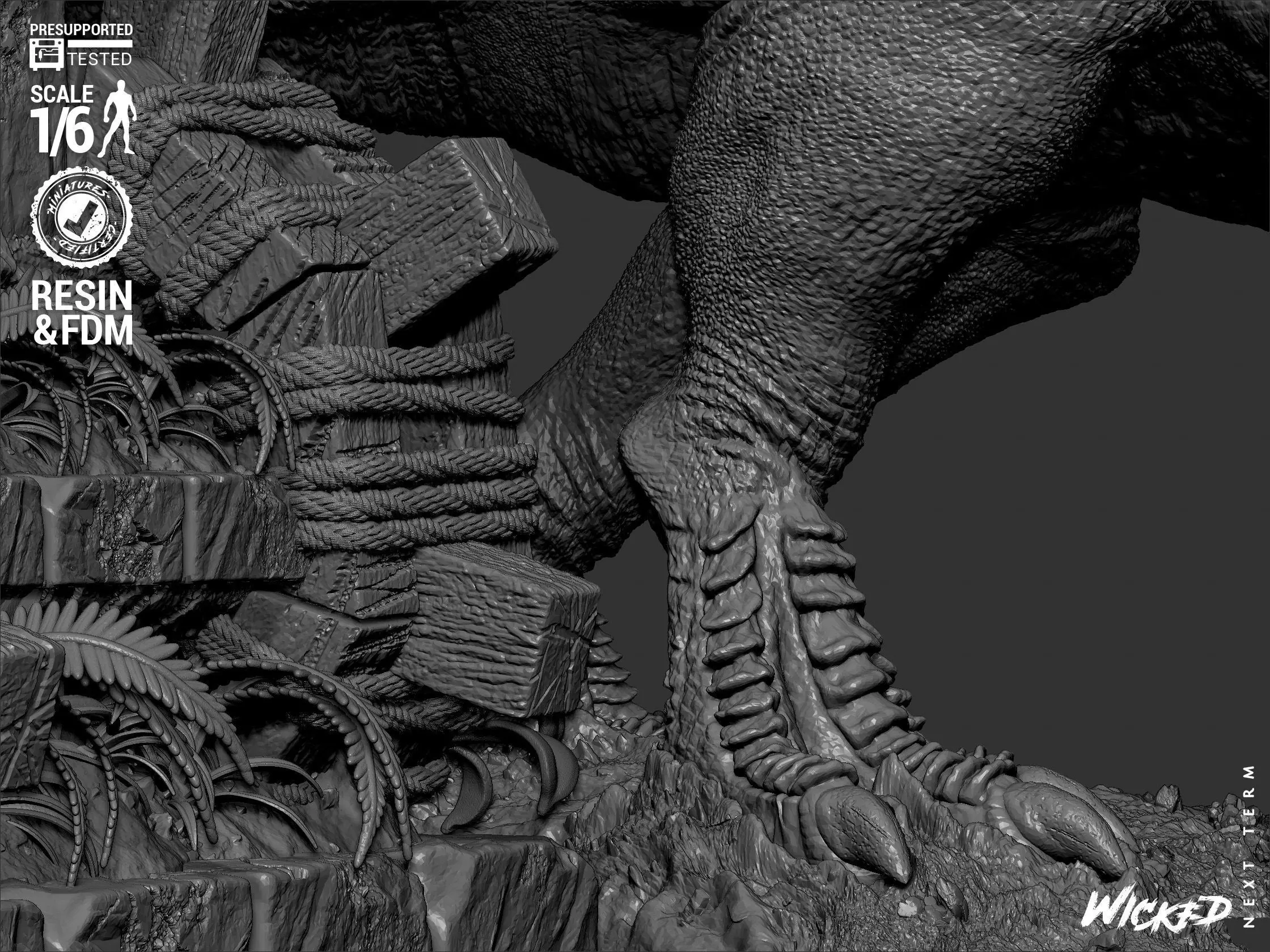 Wicked Video Games Tom Raider Diorama 3D print model_28