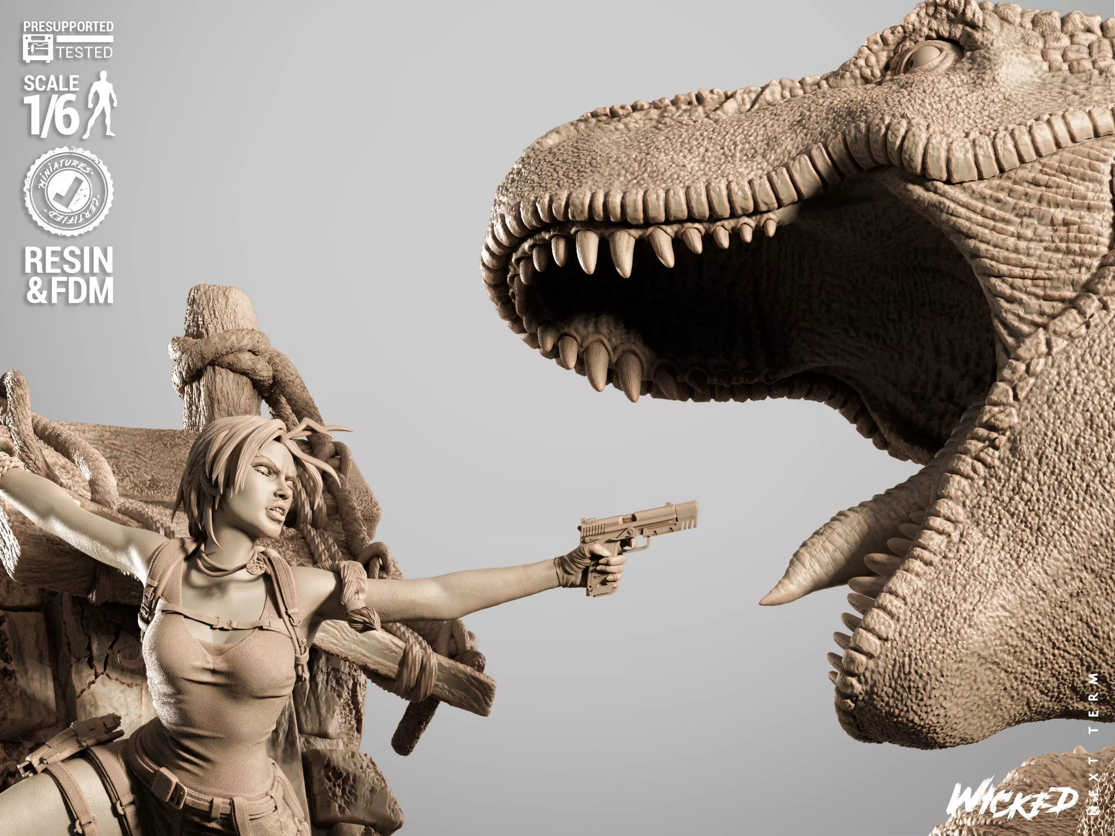 Wicked Video Games Tom Raider Diorama 3D print model_11