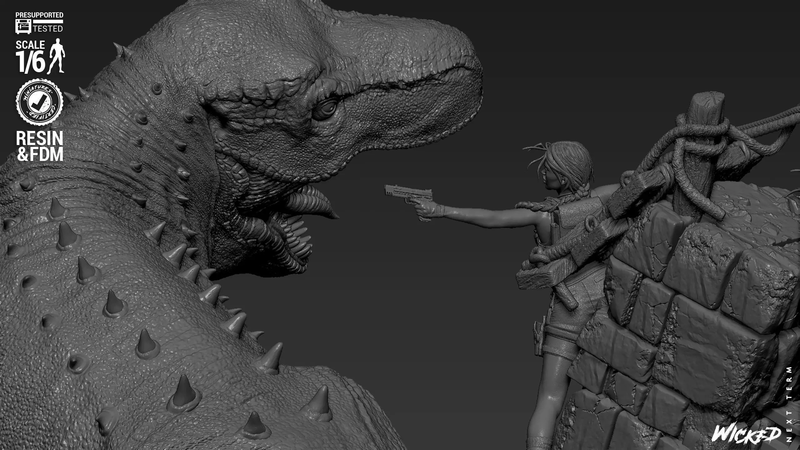 Wicked Video Games Tom Raider Diorama 3D print model_43