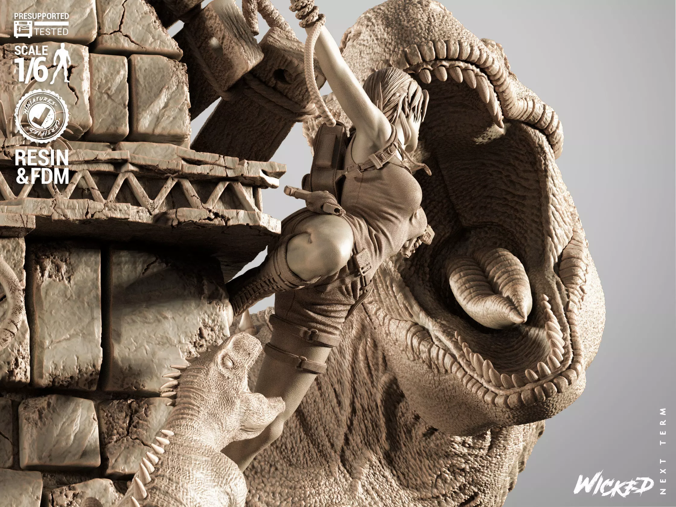 Wicked Video Games Tom Raider Diorama 3D print model_13