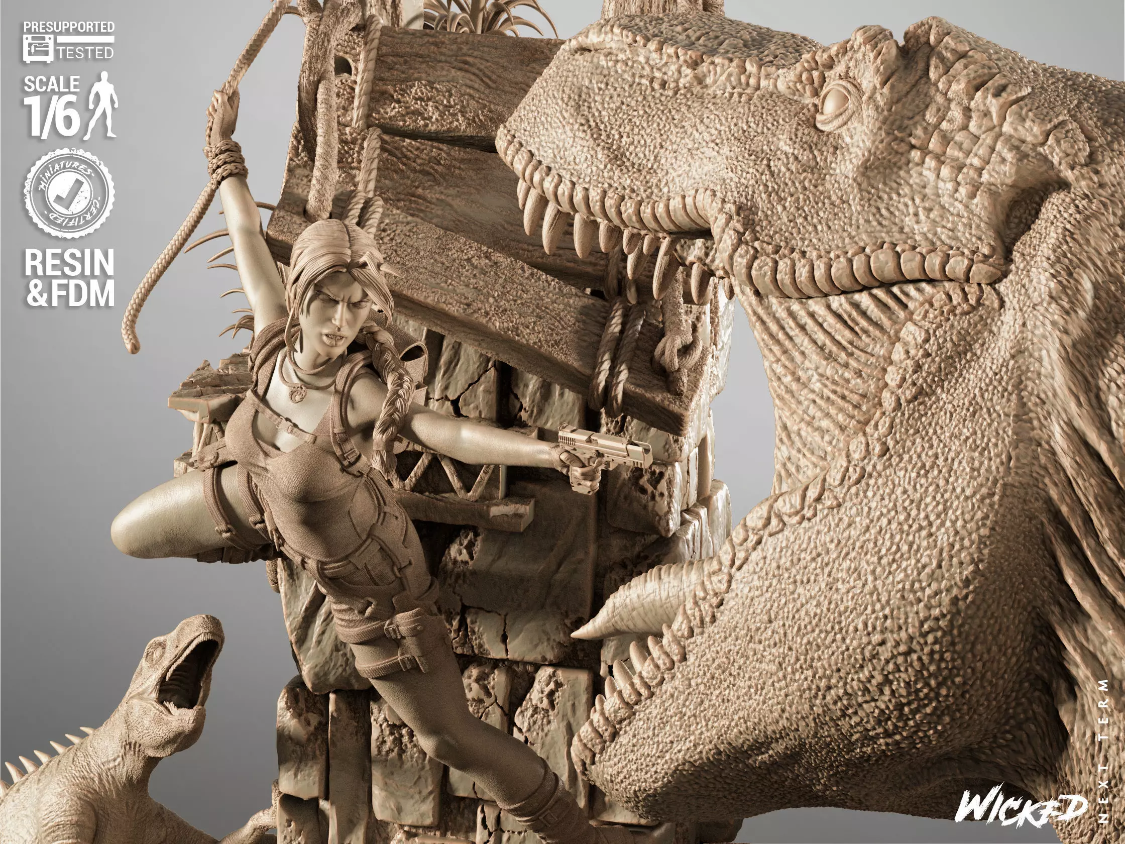 Wicked Video Games Tom Raider Diorama 3D print model_7