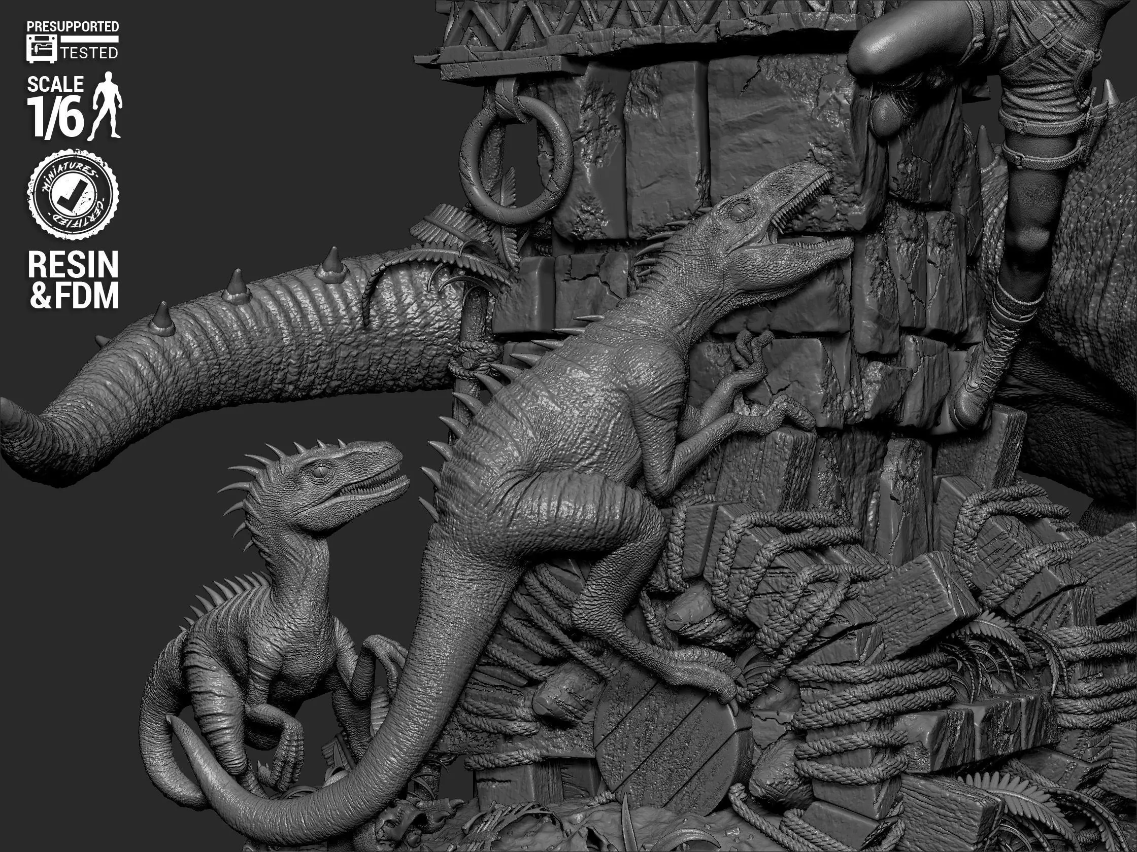 Wicked Video Games Tom Raider Diorama 3D print model_22