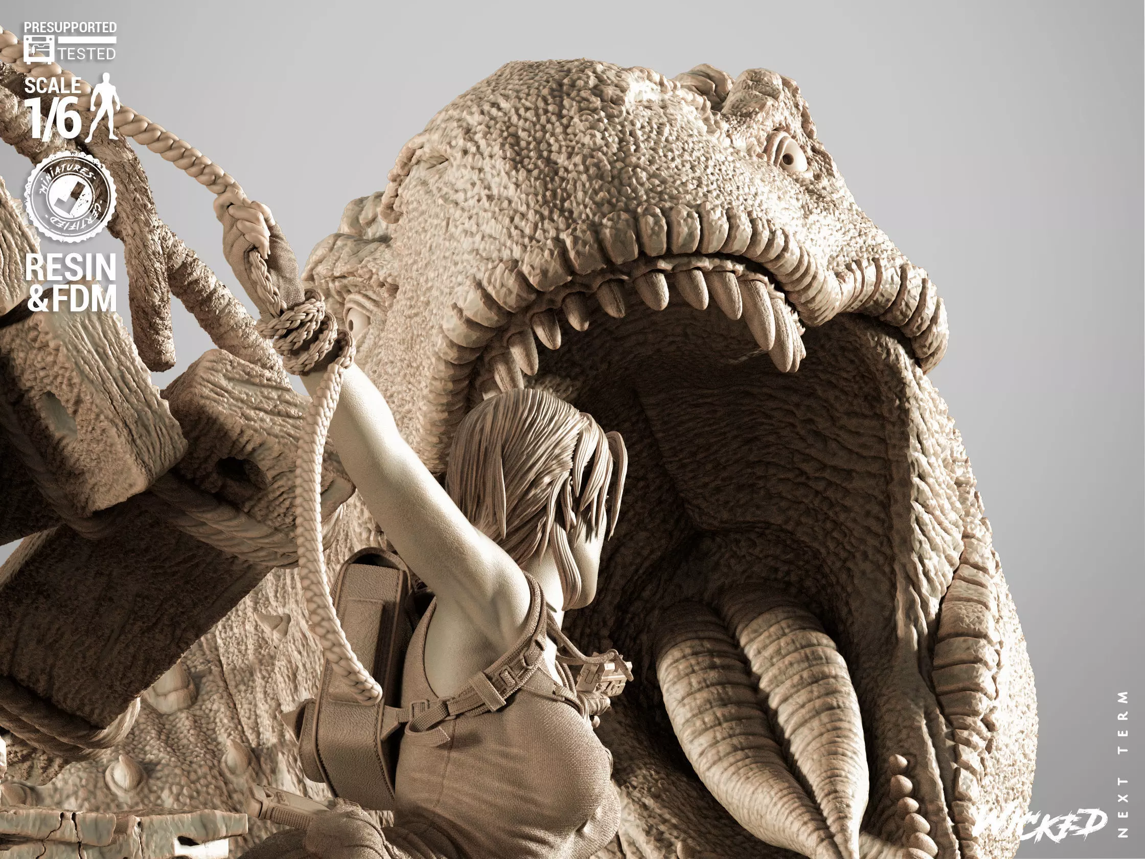 Wicked Video Games Tom Raider Diorama 3D print model_12