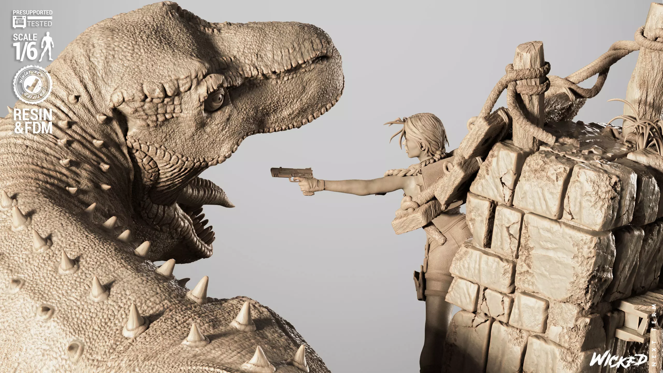 Wicked Video Games Tom Raider Diorama 3D print model_16