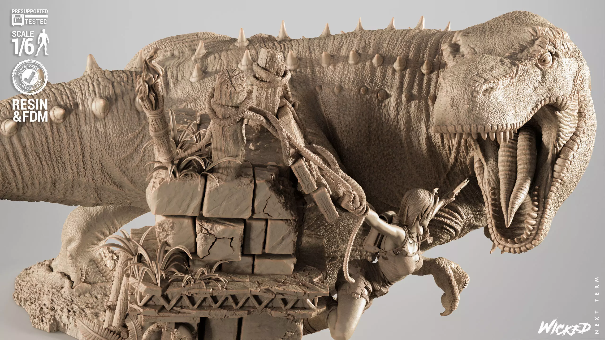 Wicked Video Games Tom Raider Diorama 3D print model_15