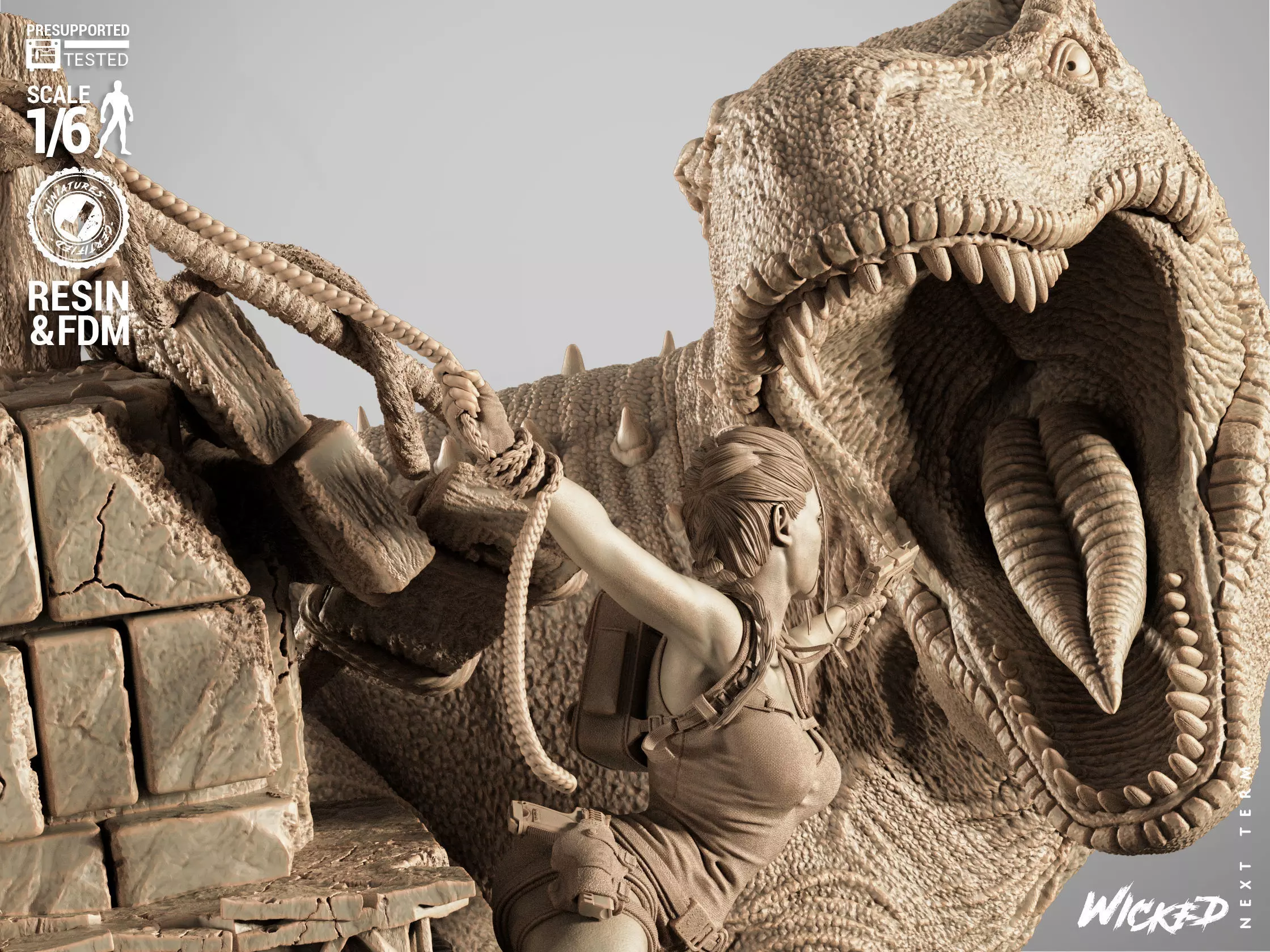 Wicked Video Games Tom Raider Diorama 3D print model_4