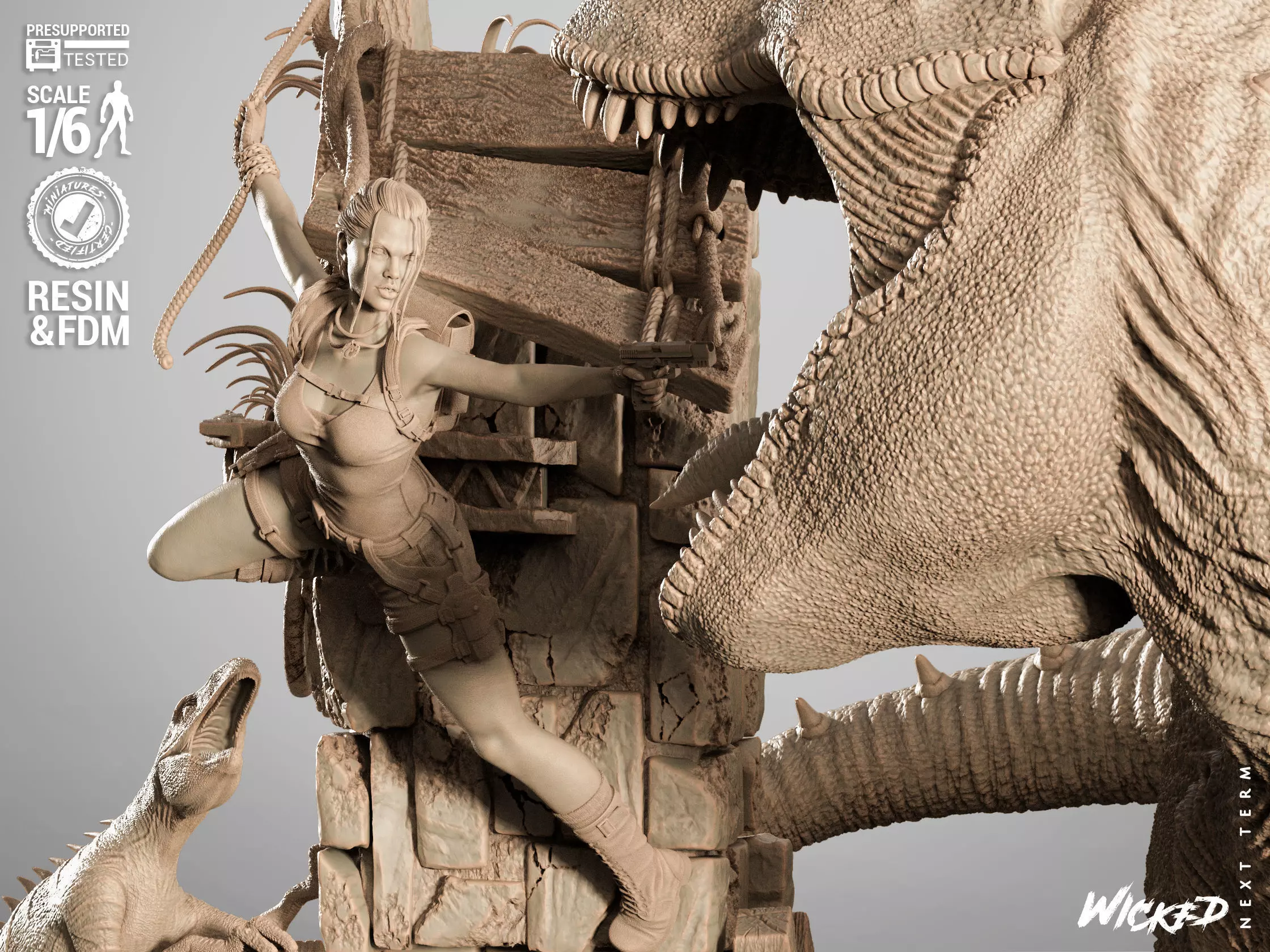 Wicked Video Games Tom Raider Diorama 3D print model_14