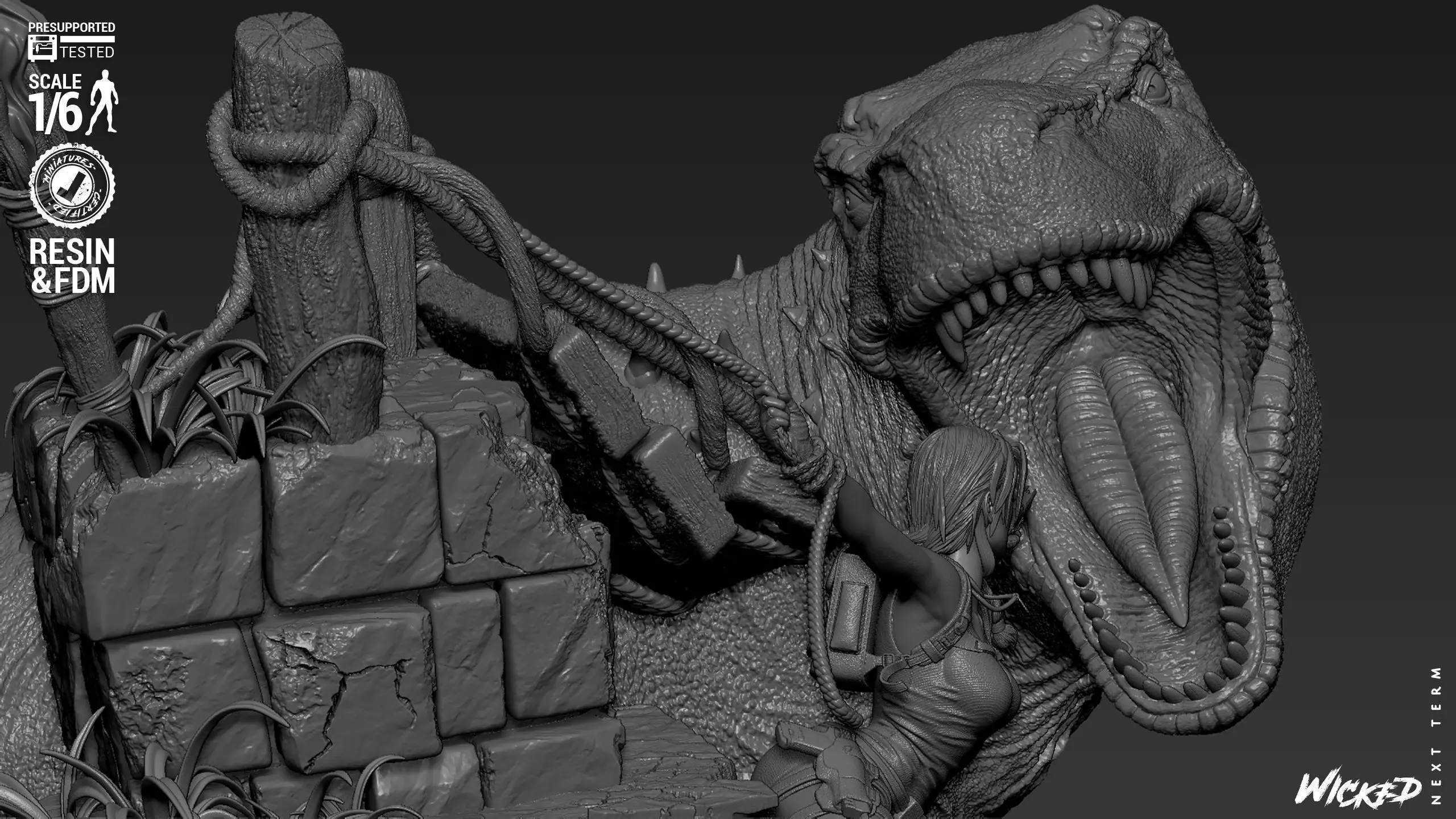 Wicked Video Games Tom Raider Diorama 3D print model_46