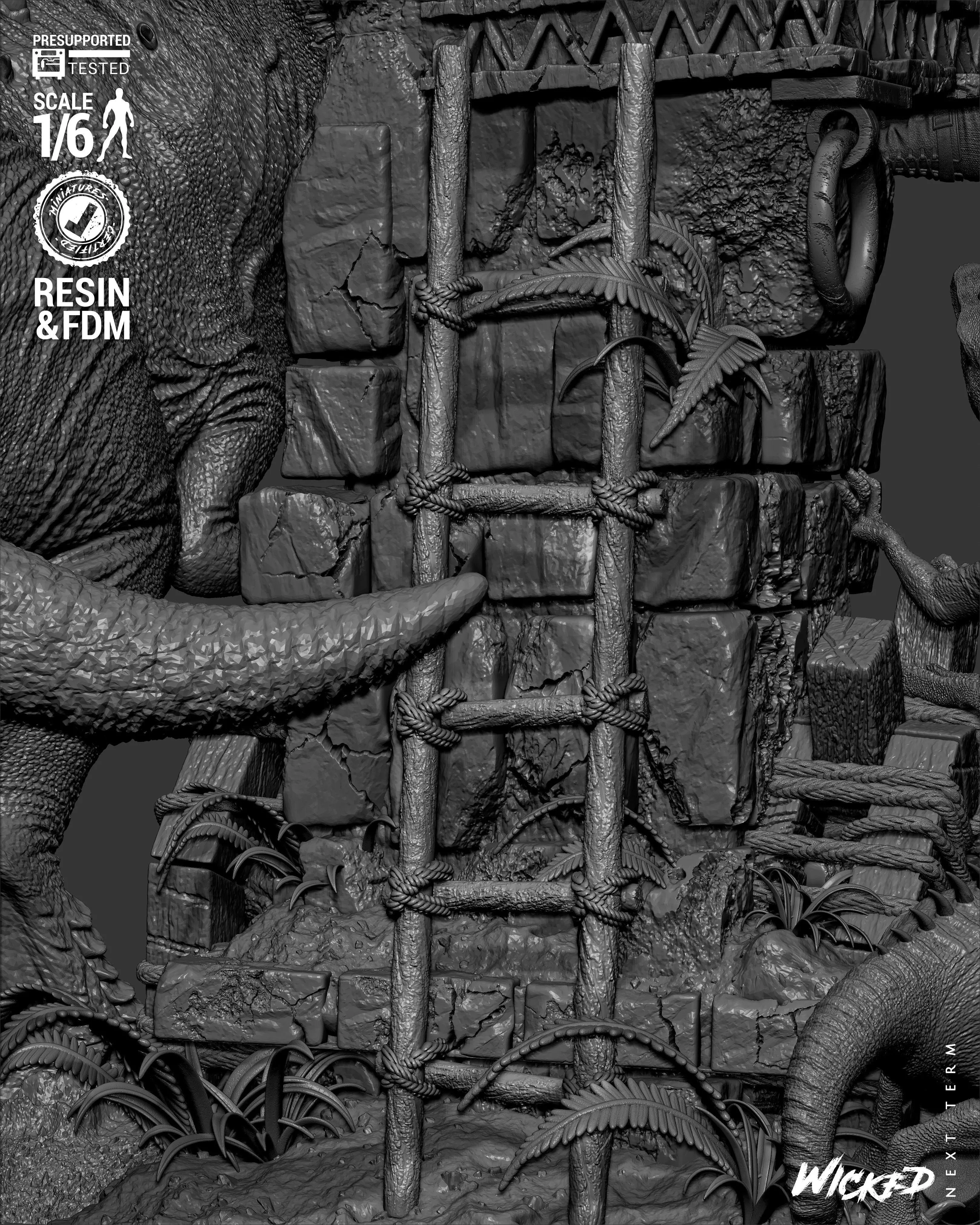 Wicked Video Games Tom Raider Diorama 3D print model_37