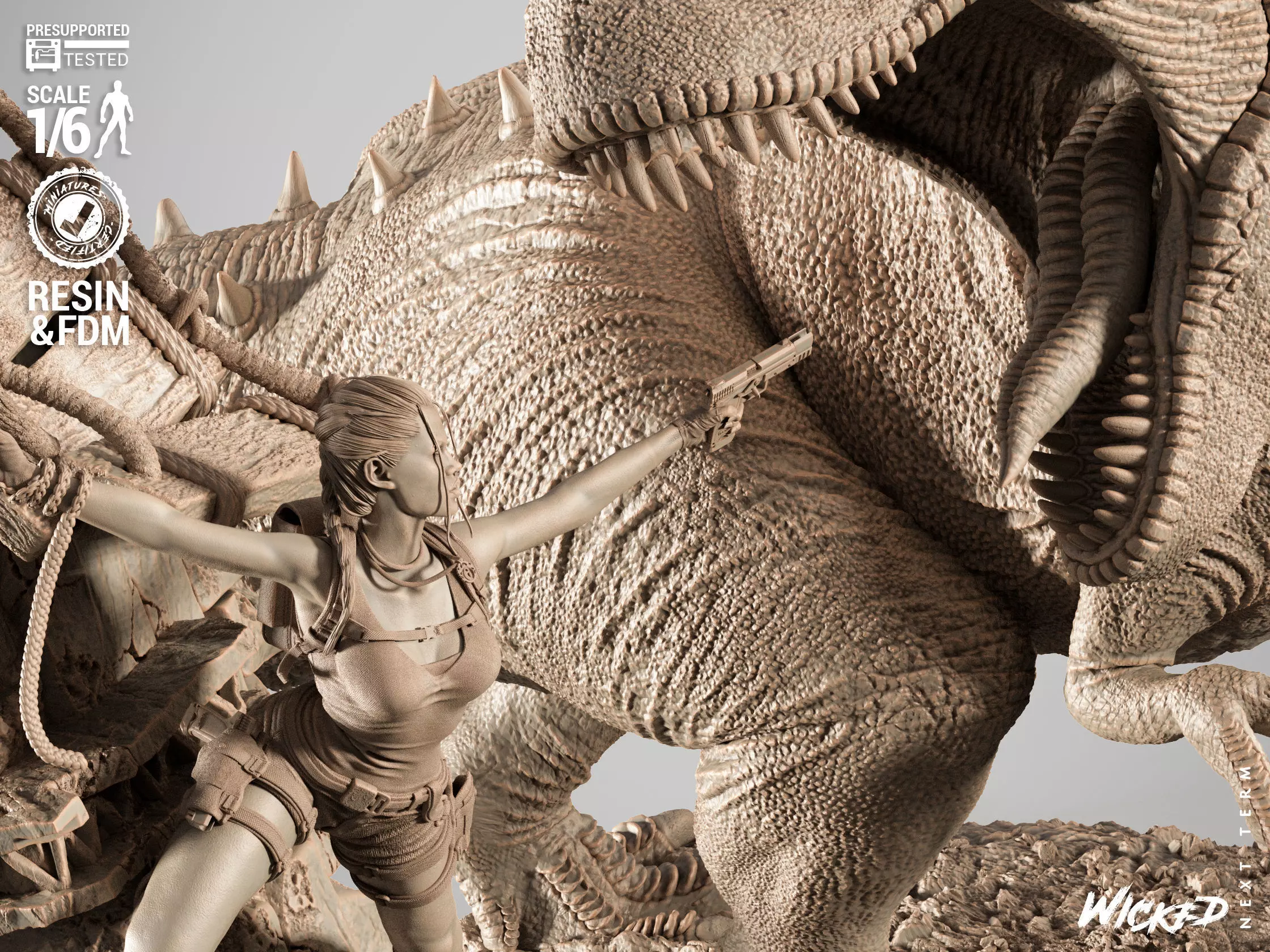 Wicked Video Games Tom Raider Diorama 3D print model_2