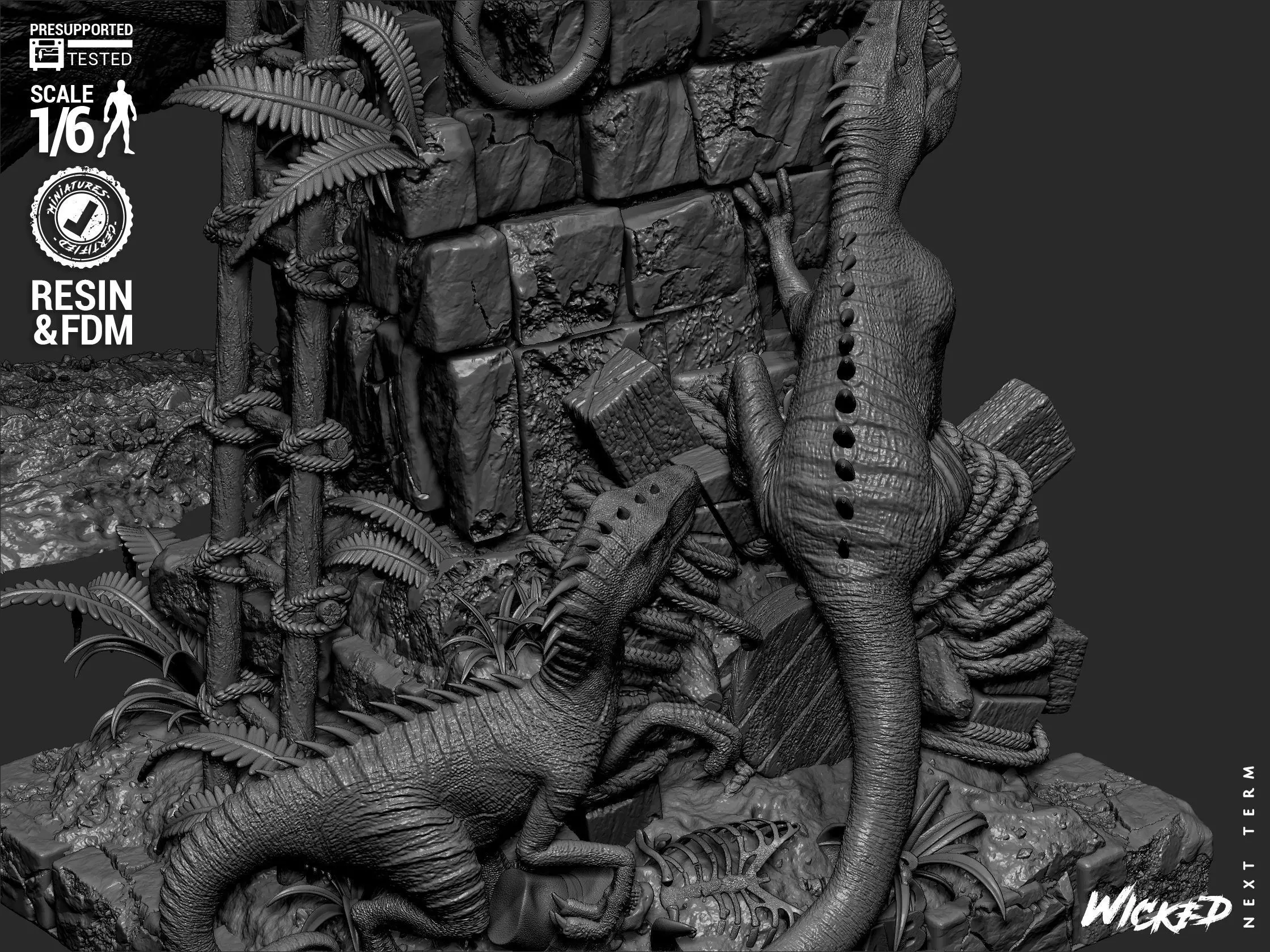 Wicked Video Games Tom Raider Diorama 3D print model_23