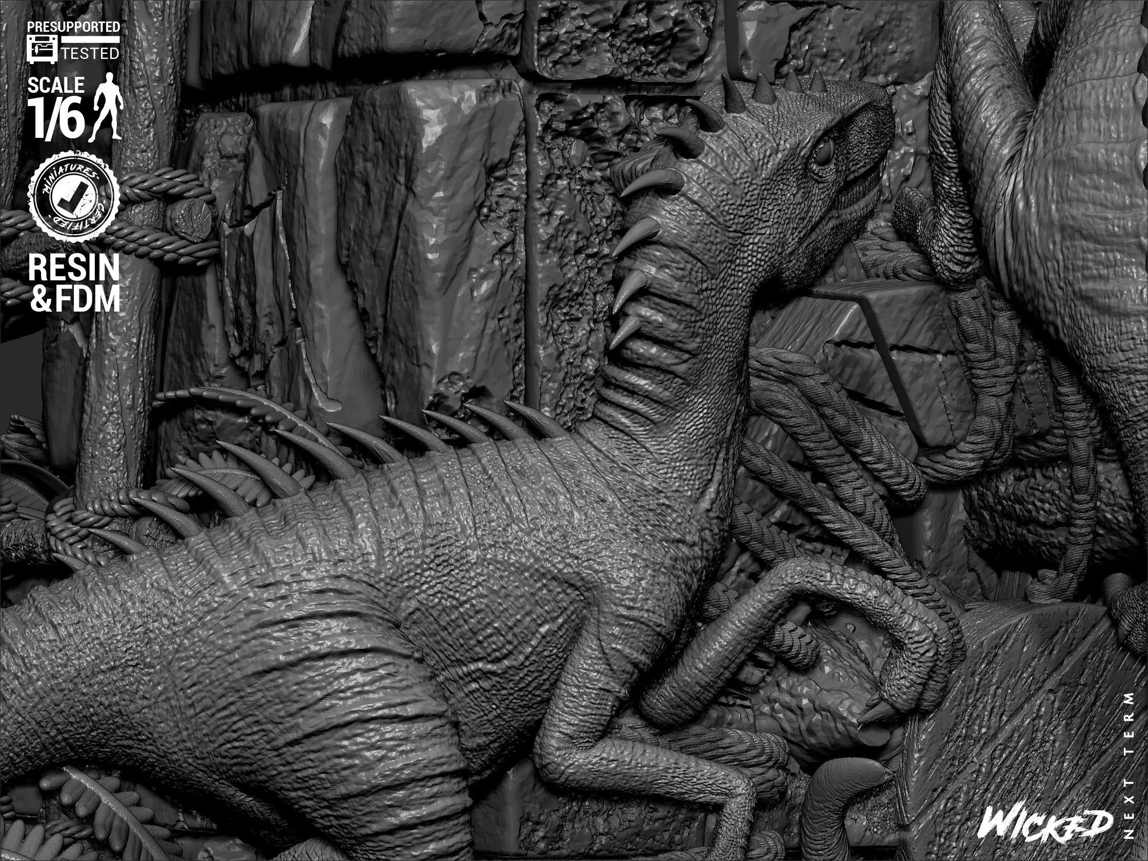 Wicked Video Games Tom Raider Diorama 3D print model_34