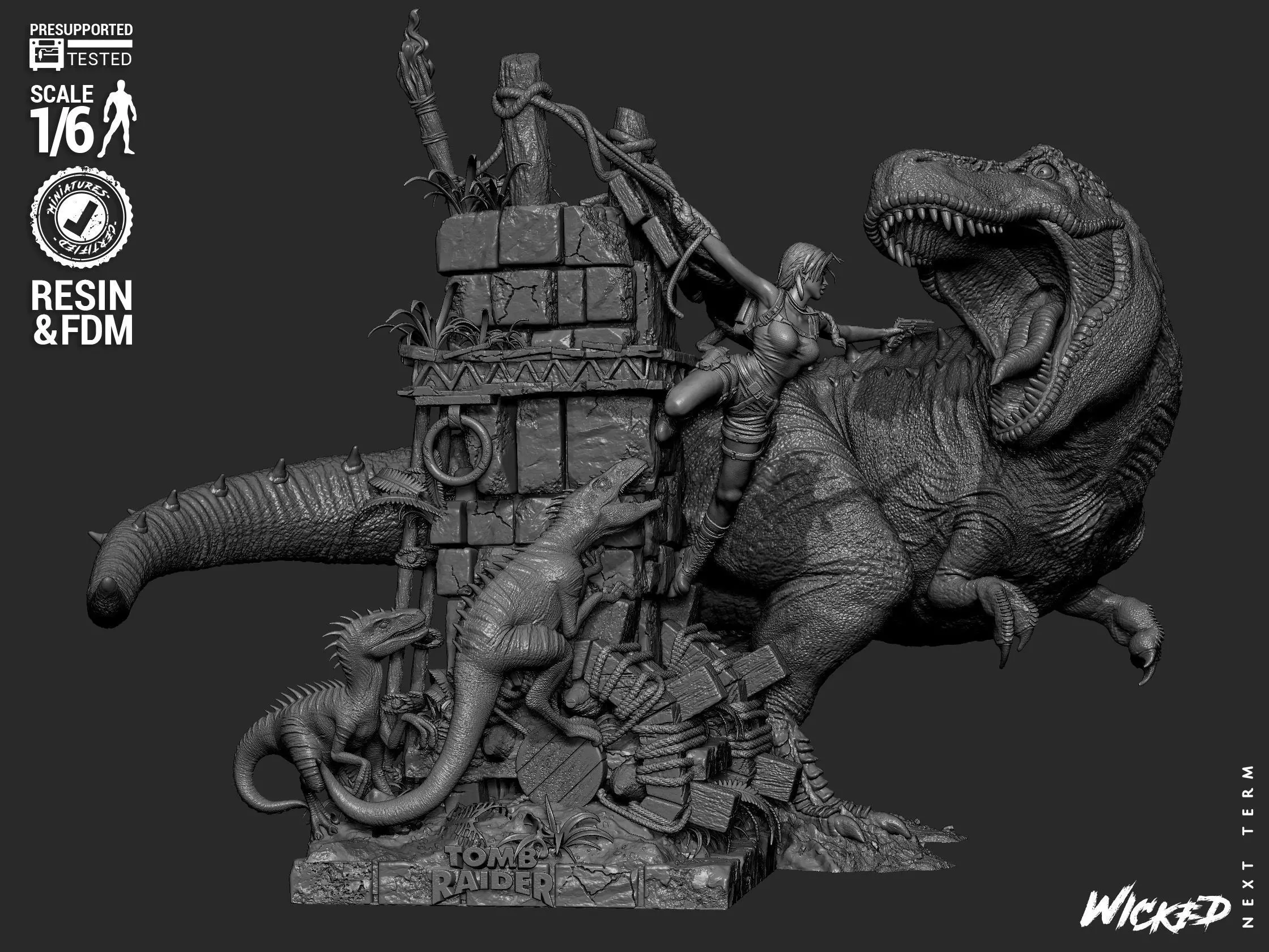 Wicked Video Games Tom Raider Diorama 3D print model_20