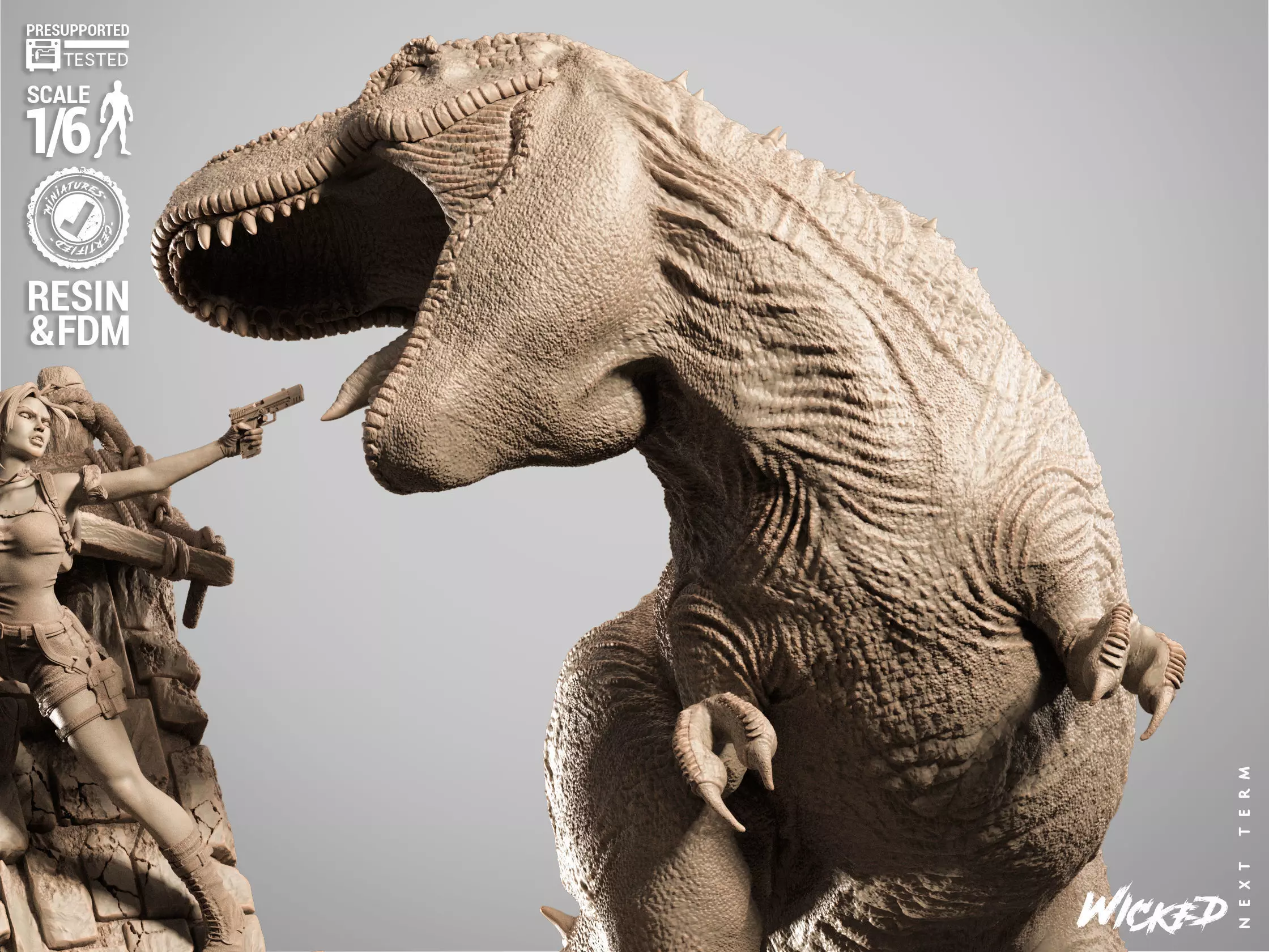 Wicked Video Games Tom Raider Diorama 3D print model_6