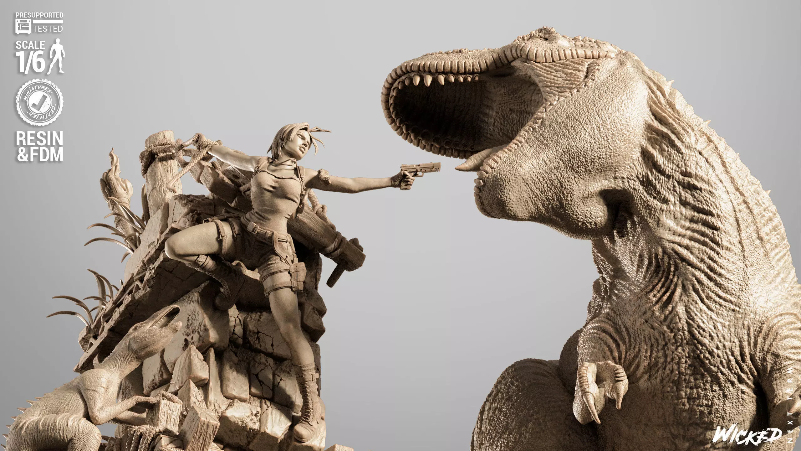 Wicked Video Games Tom Raider Diorama 3D print model_17