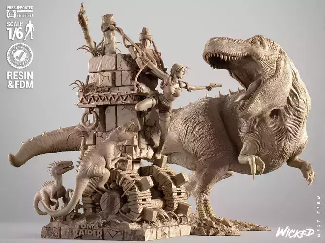 Wicked Video Games Tom Raider Diorama