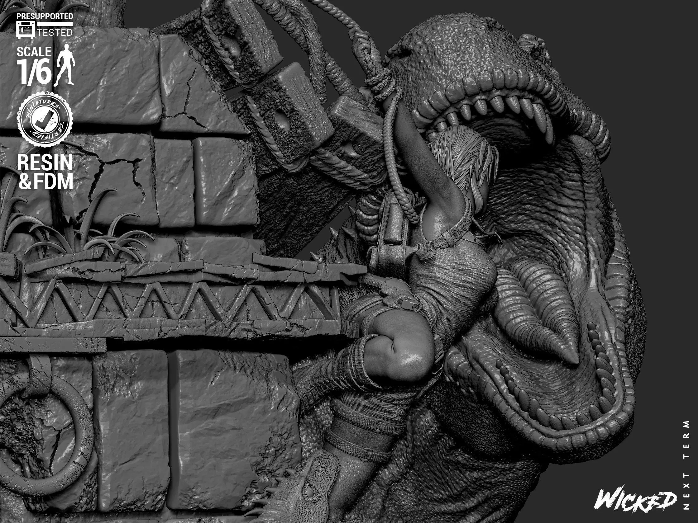 Wicked Video Games Tom Raider Diorama 3D print model_31