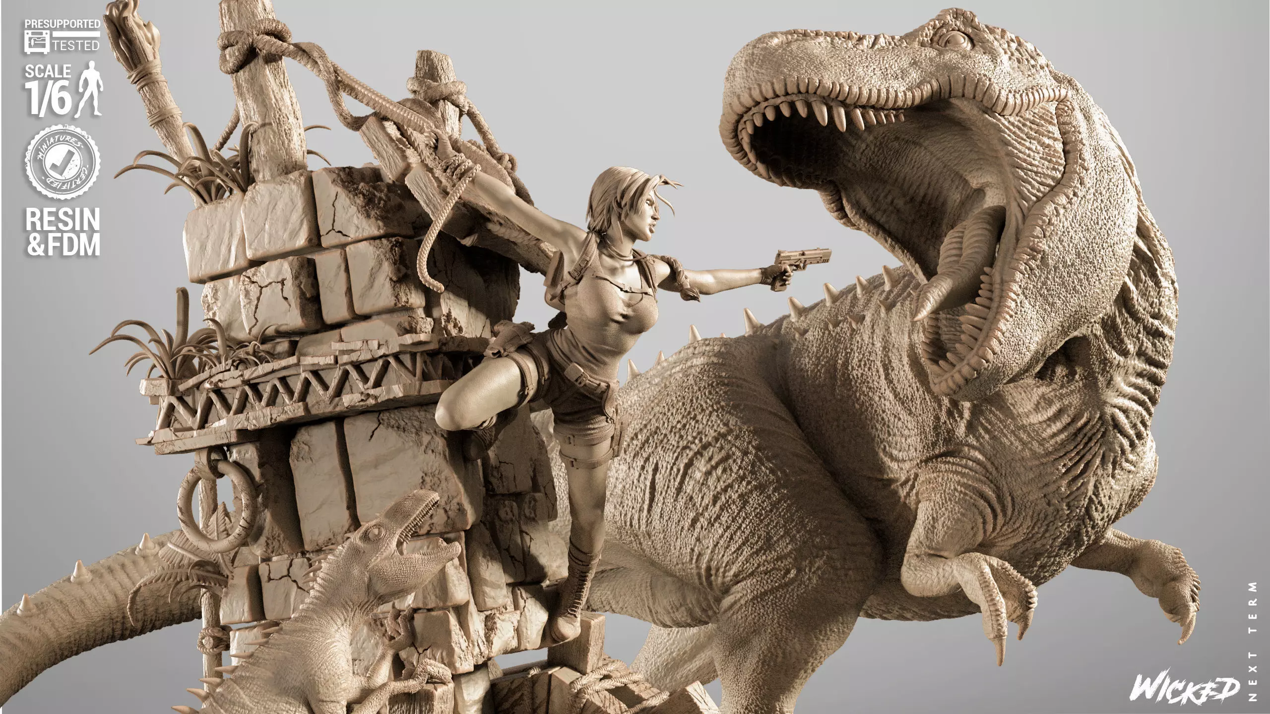 Wicked Video Games Tom Raider Diorama 3D print model_18