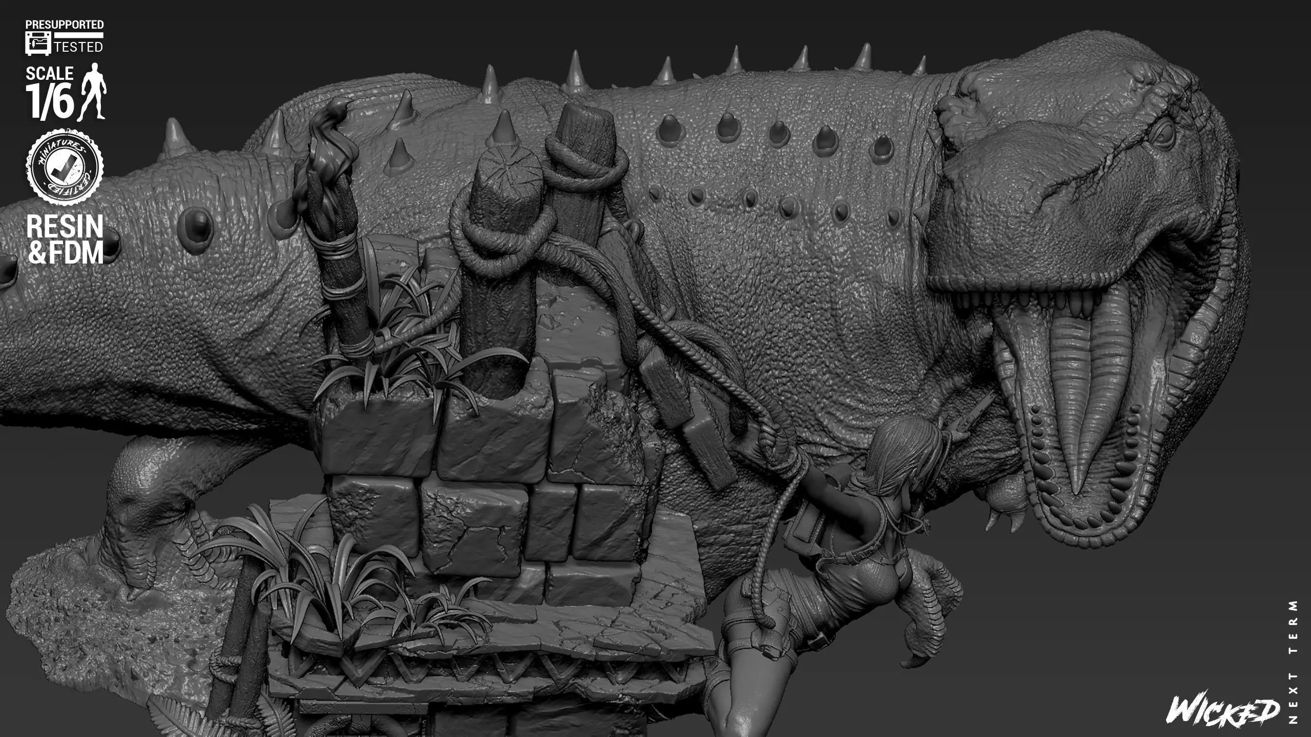 Wicked Video Games Tom Raider Diorama 3D print model_42