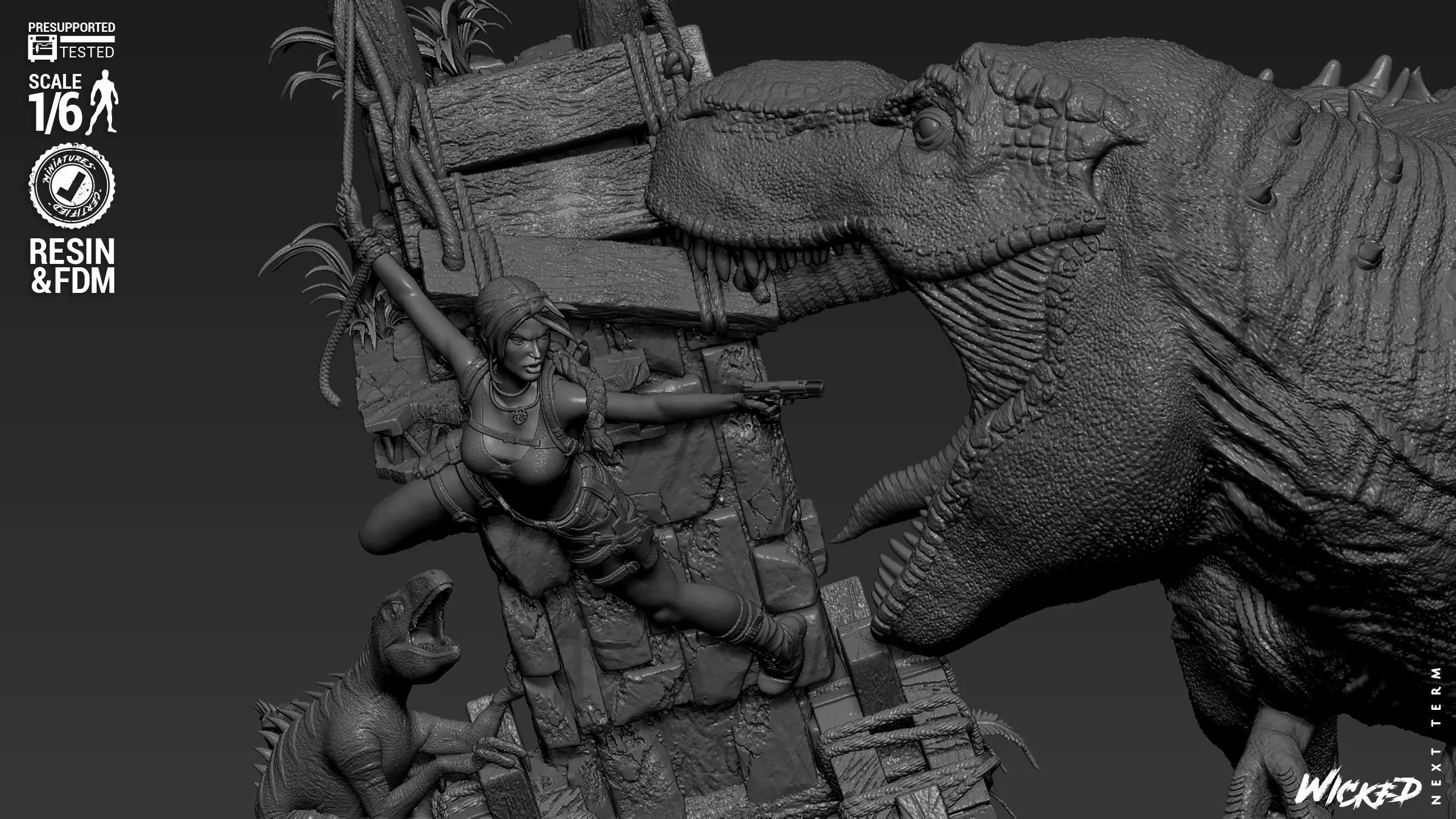 Wicked Video Games Tom Raider Diorama 3D print model_41