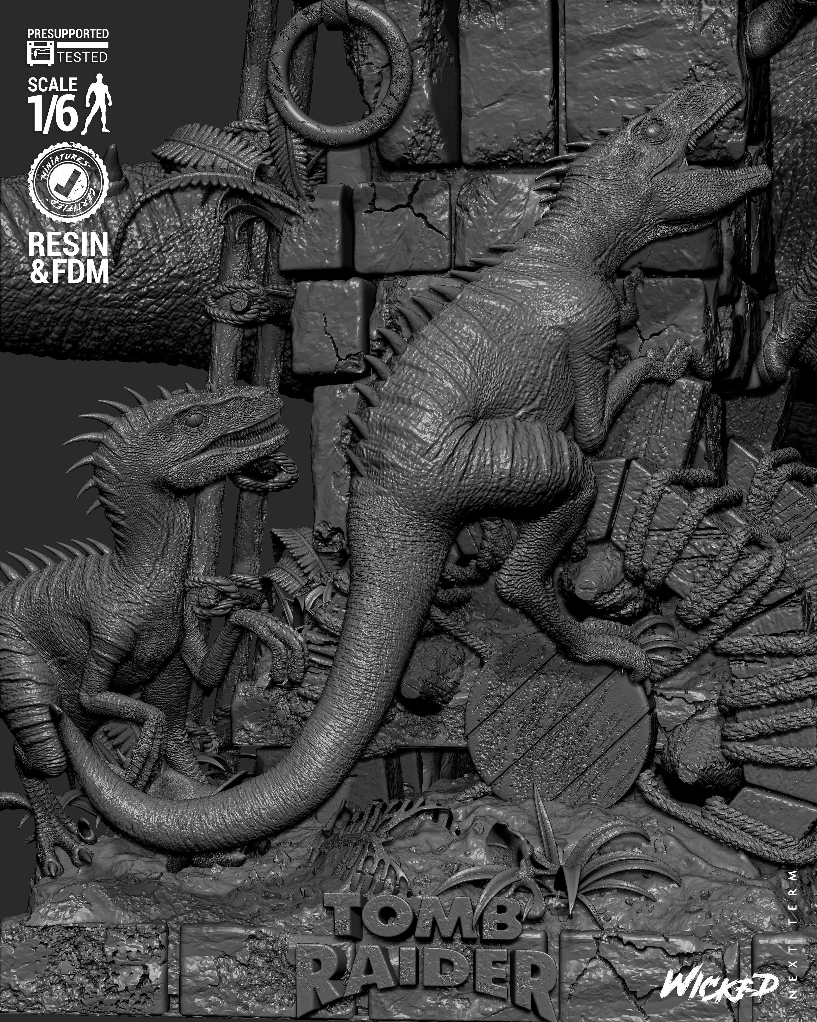 Wicked Video Games Tom Raider Diorama 3D print model_35