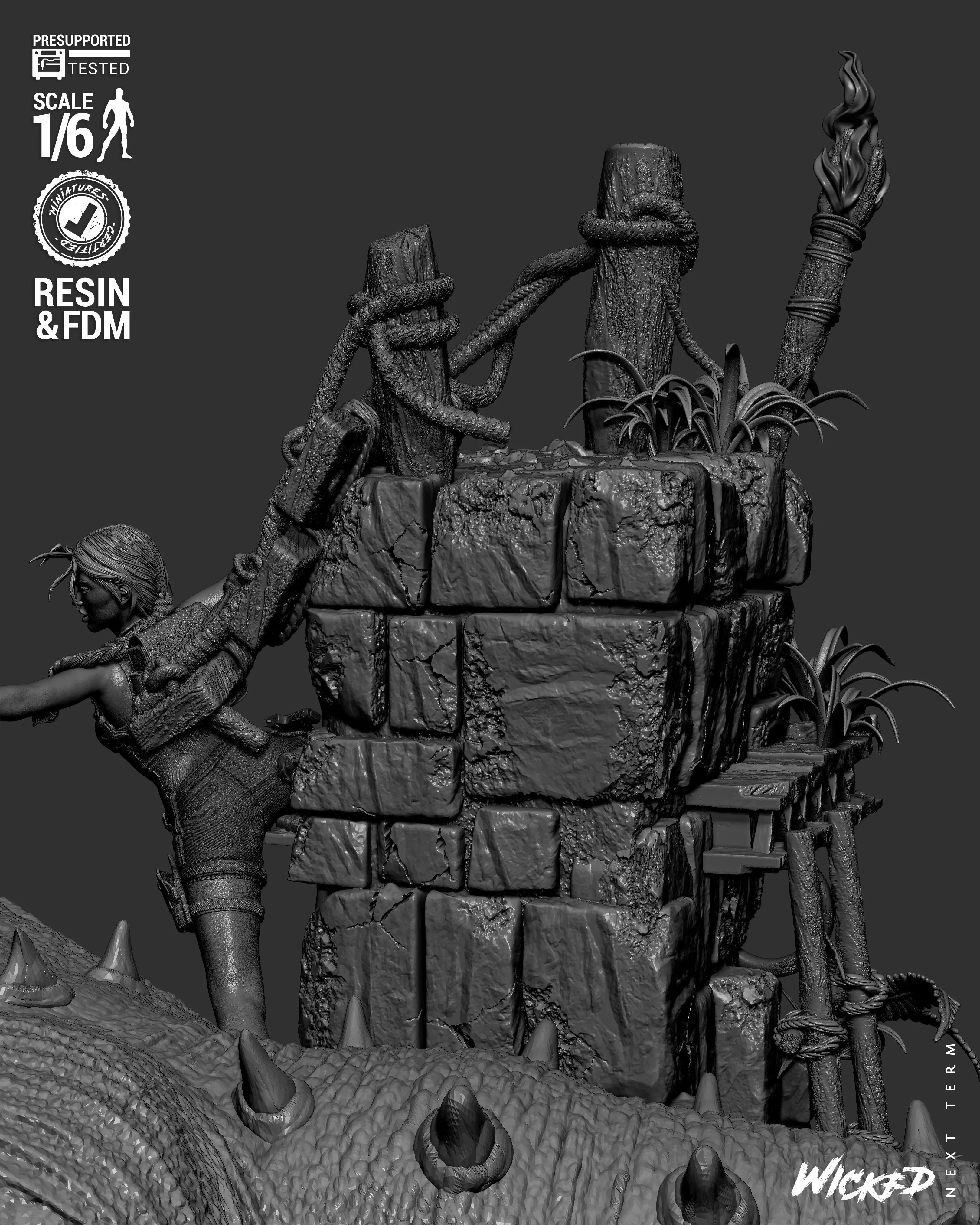 Wicked Video Games Tom Raider Diorama 3D print model_39