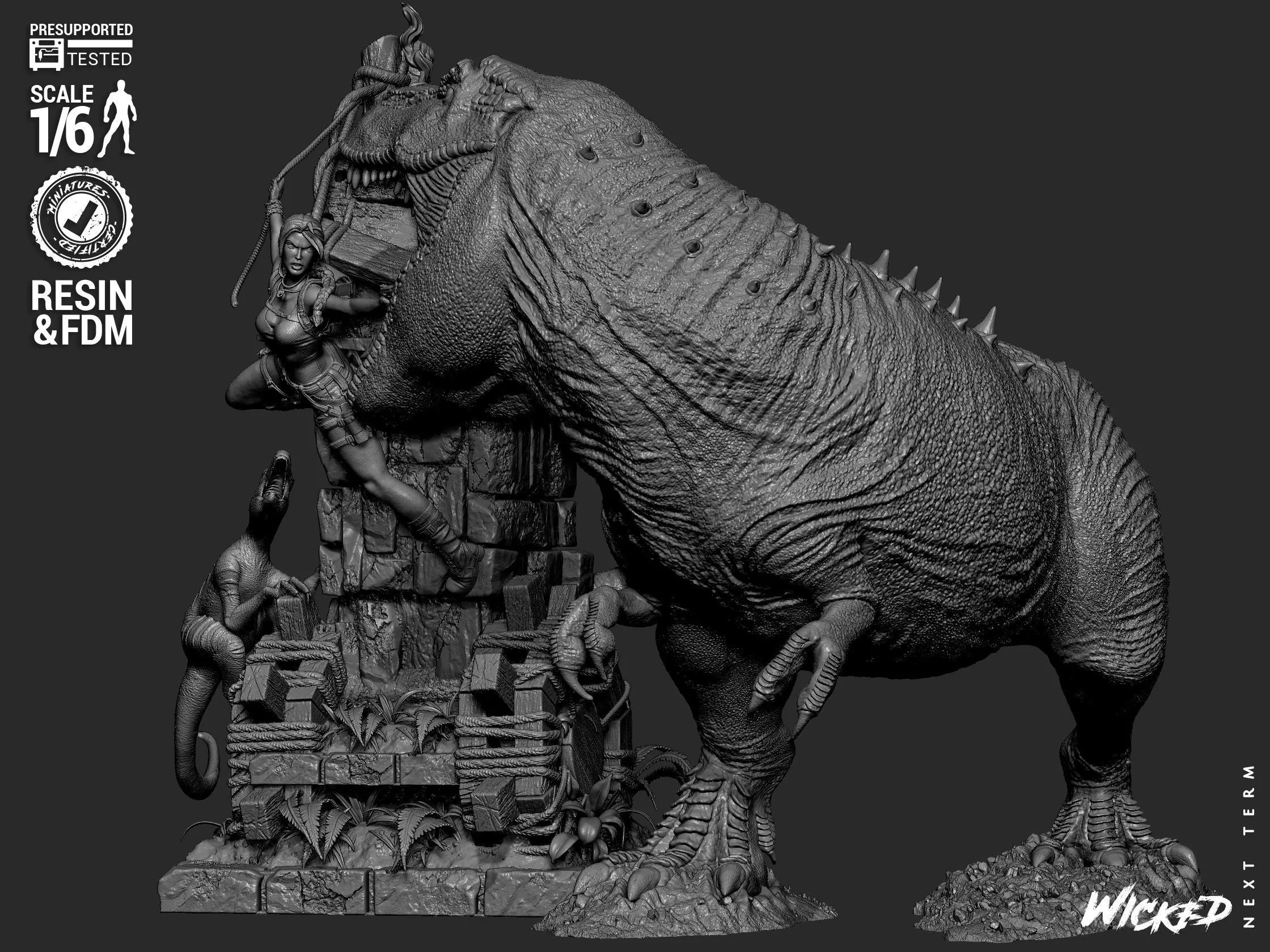 Wicked Video Games Tom Raider Diorama 3D print model_24