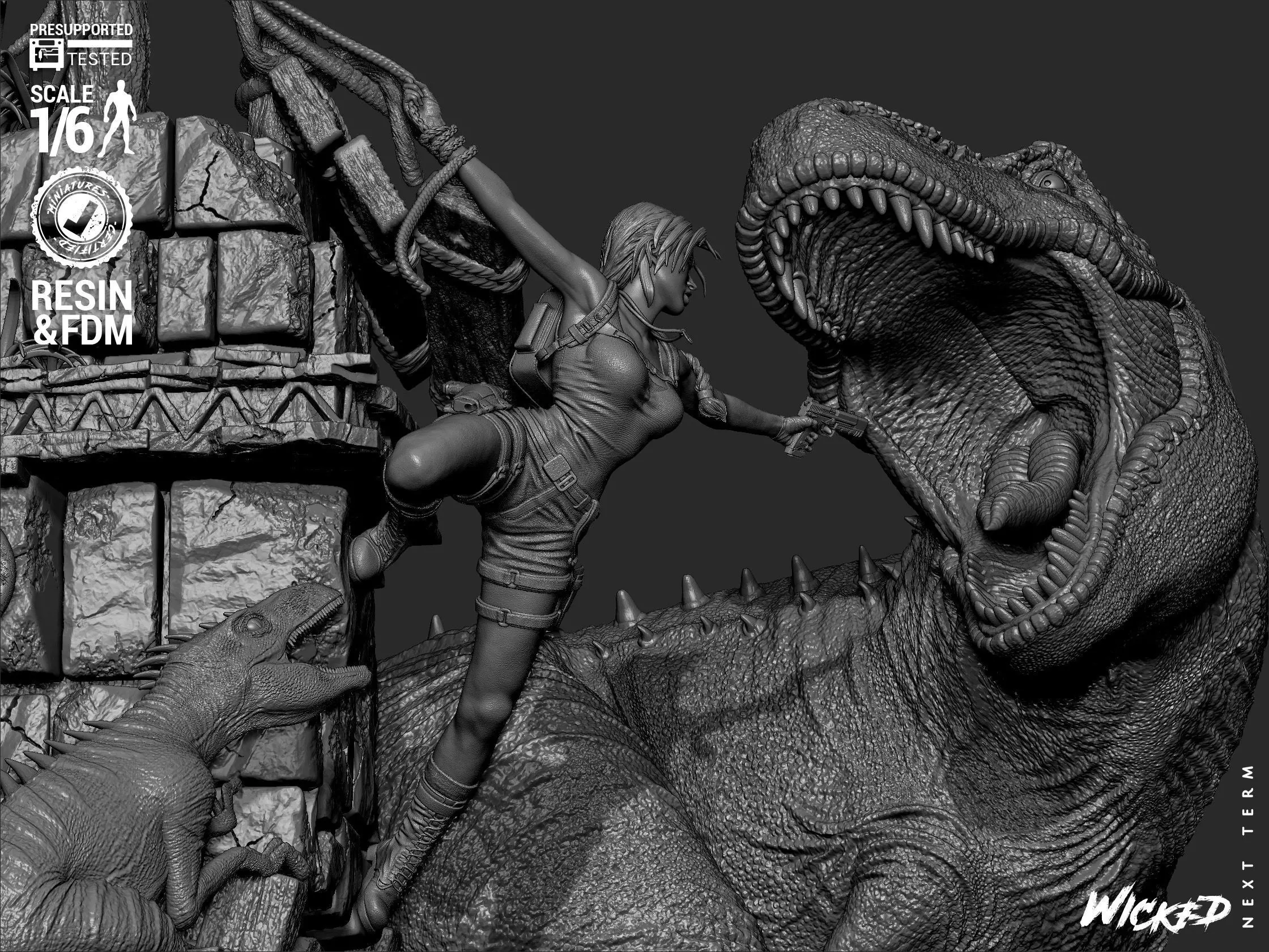 Wicked Video Games Tom Raider Diorama 3D print model_26