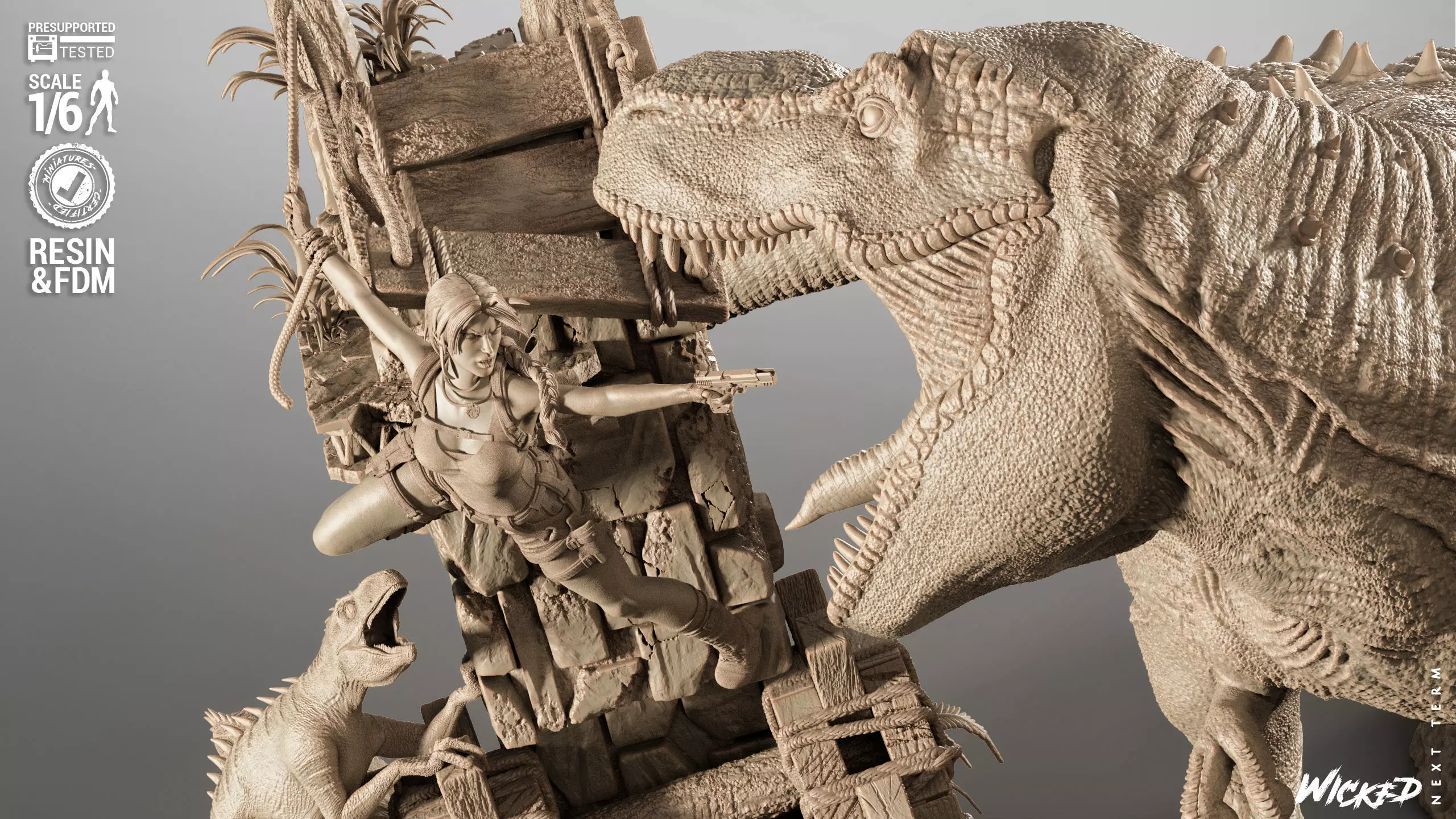 Wicked Video Games Tom Raider Diorama 3D print model_19