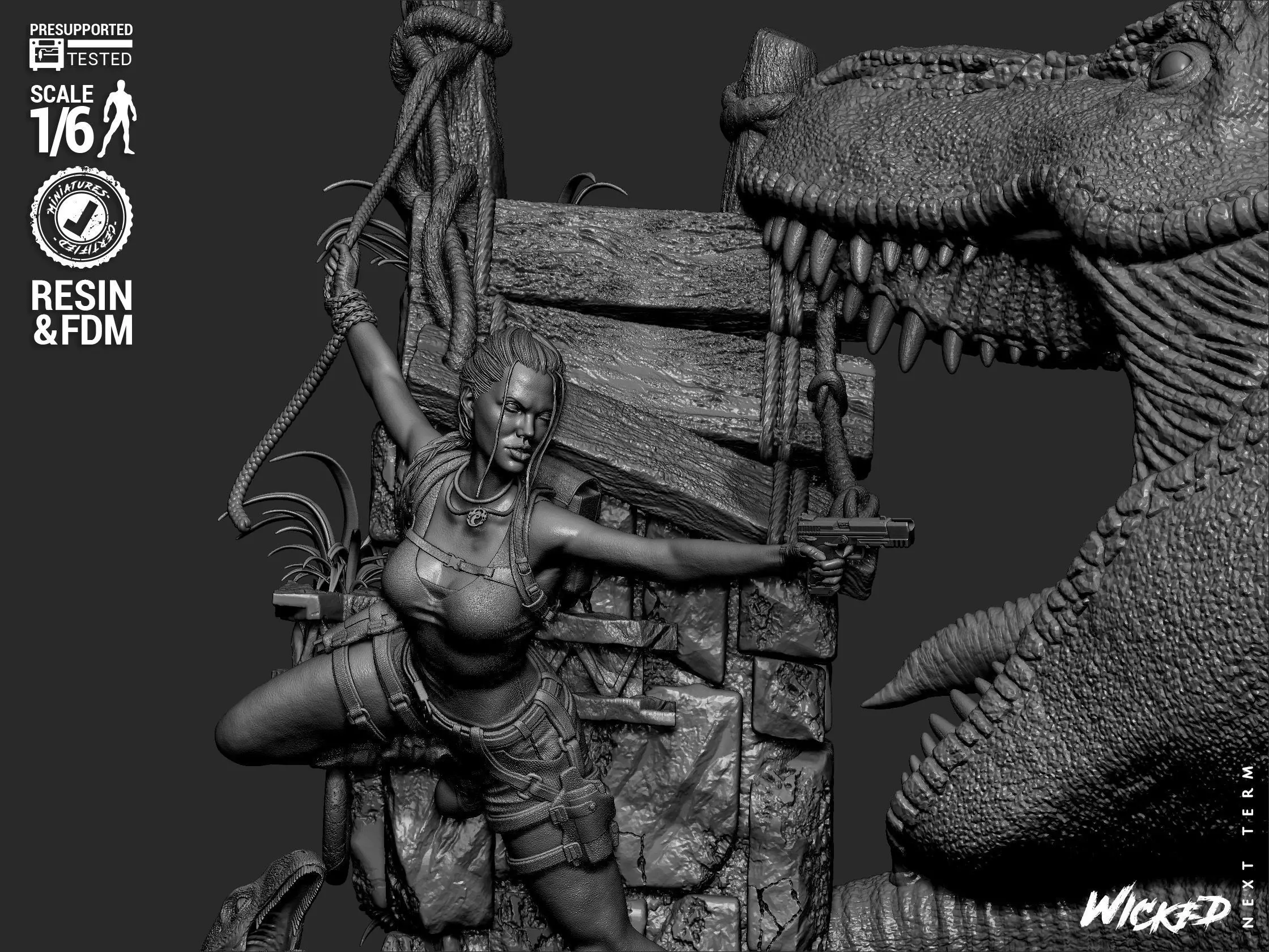 Wicked Video Games Tom Raider Diorama 3D print model_33