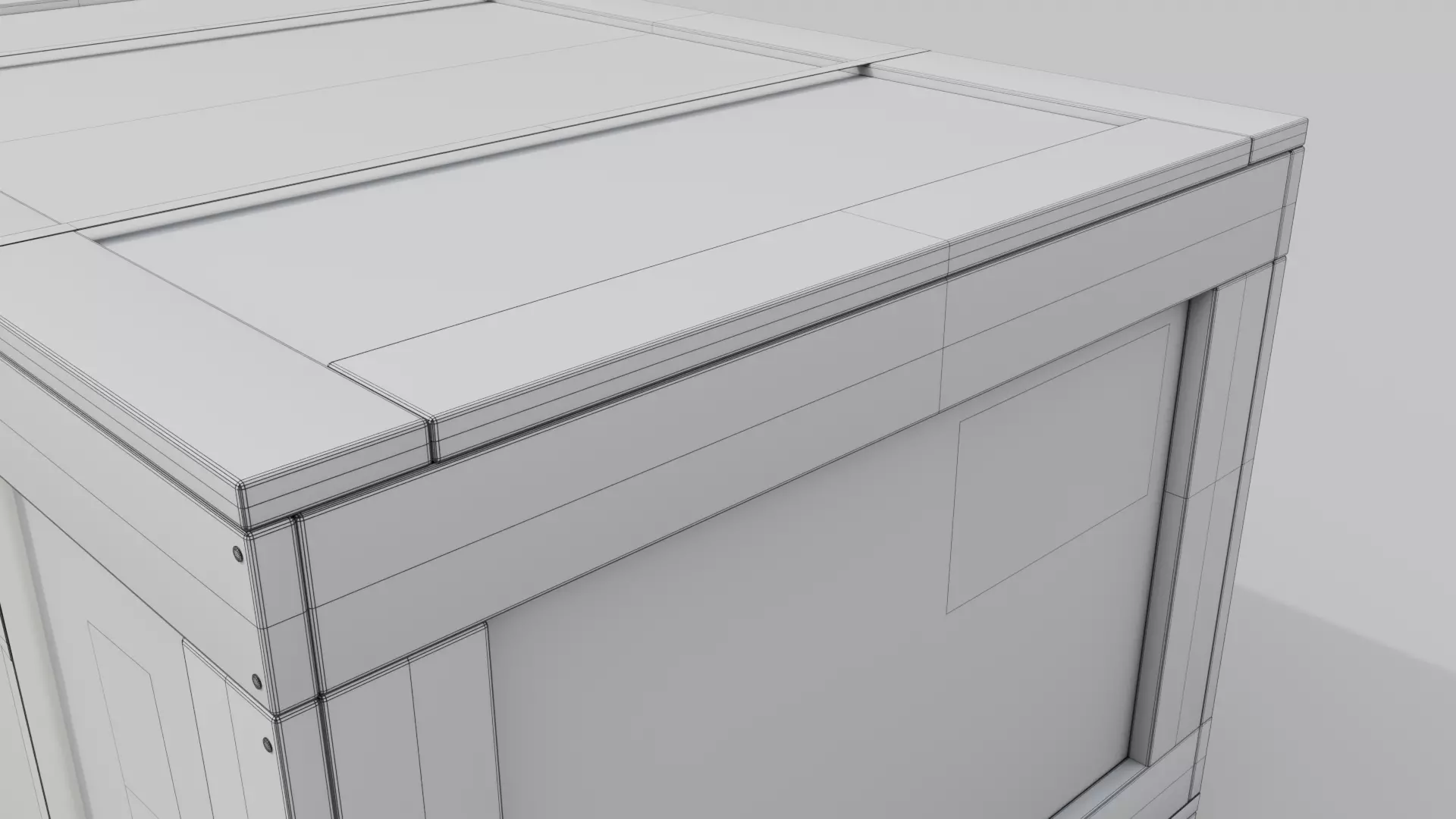 Regular Wooden Crate - Customizable Shipping Box Low-poly 3D model_20