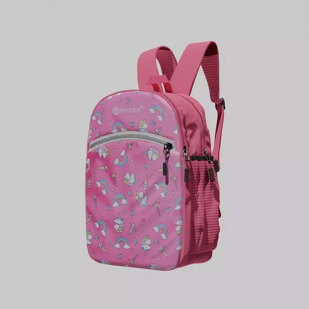 School Bag Low-poly 3D model_7
