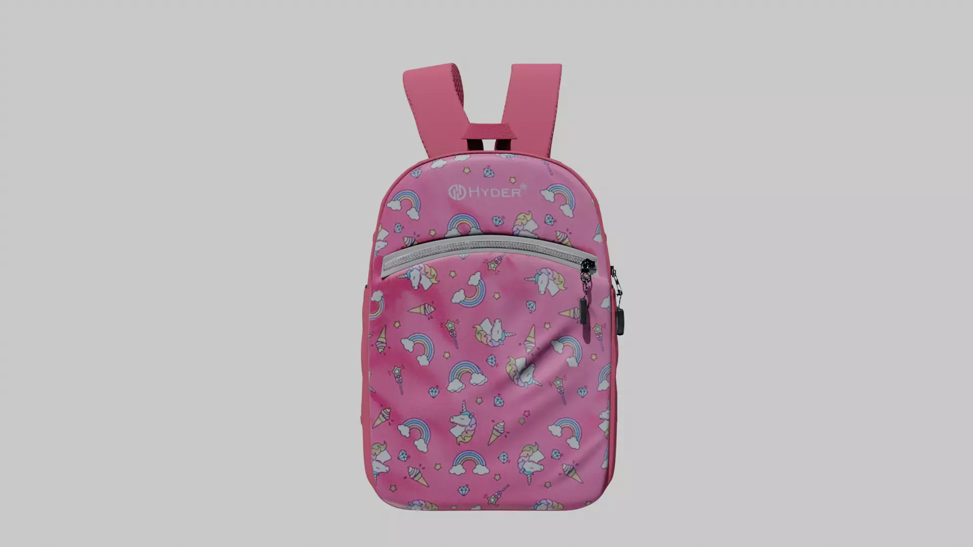 School Bag Low-poly 3D model_4