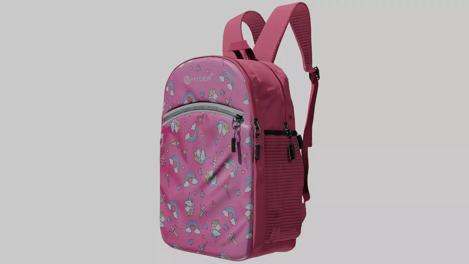 School Bag Low-poly 3D model_2