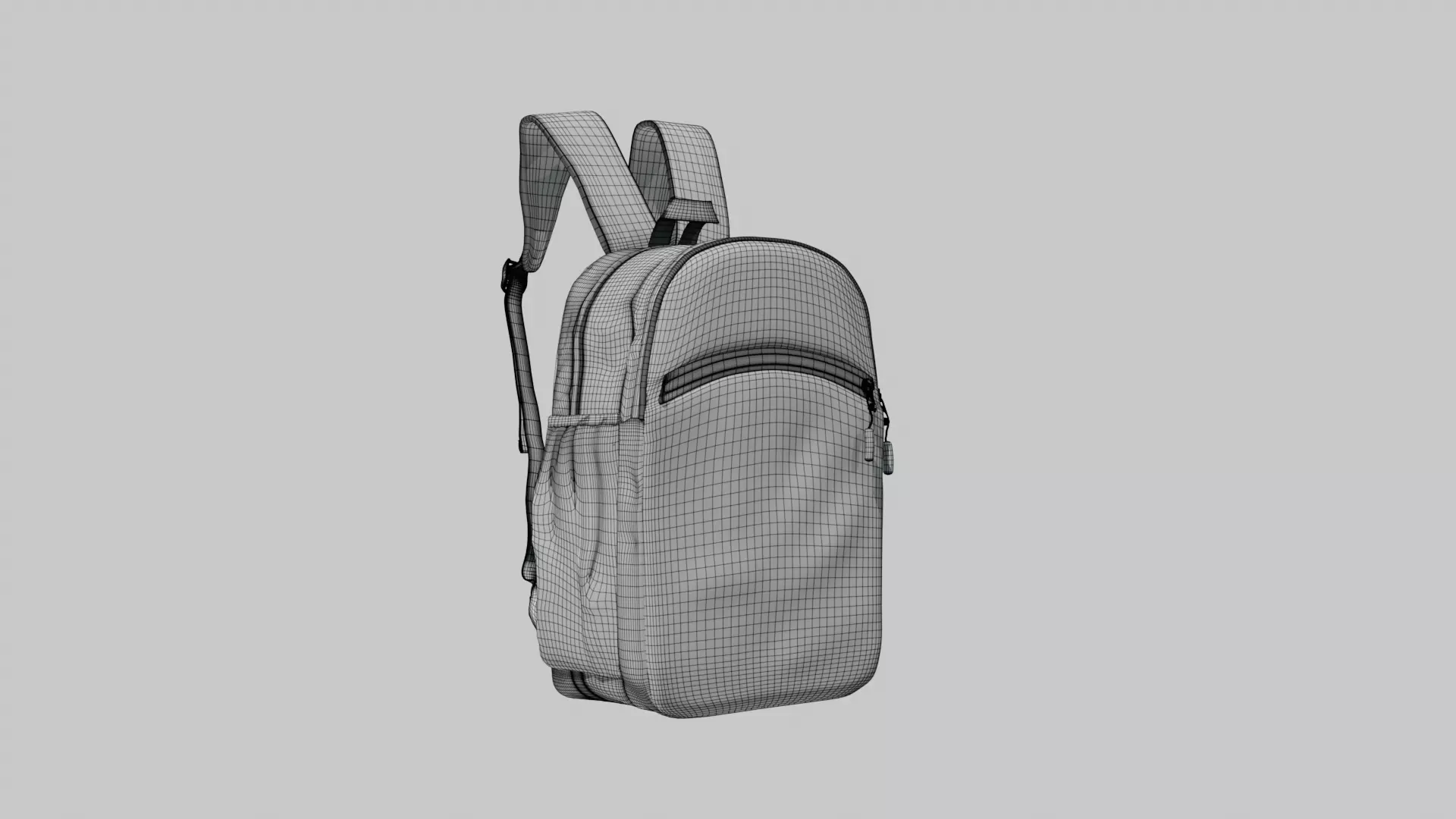 School Bag Low-poly 3D model_10