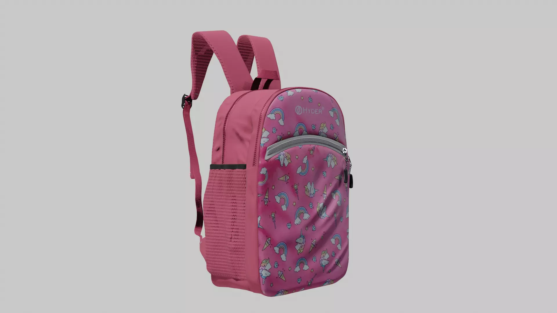 School Bag Low-poly 3D model_5