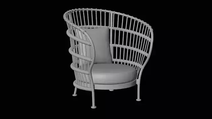 Florida Nest Lounge Armchair 3D model