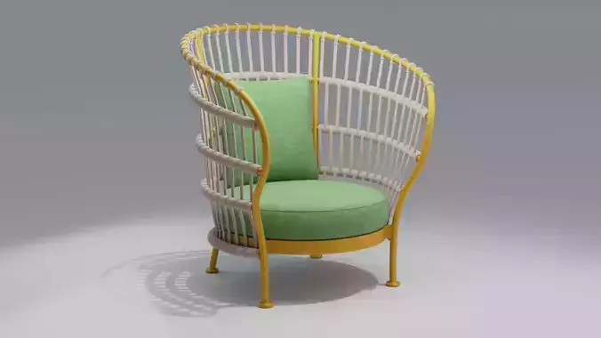 Florida Nest Lounge Armchair 3D model