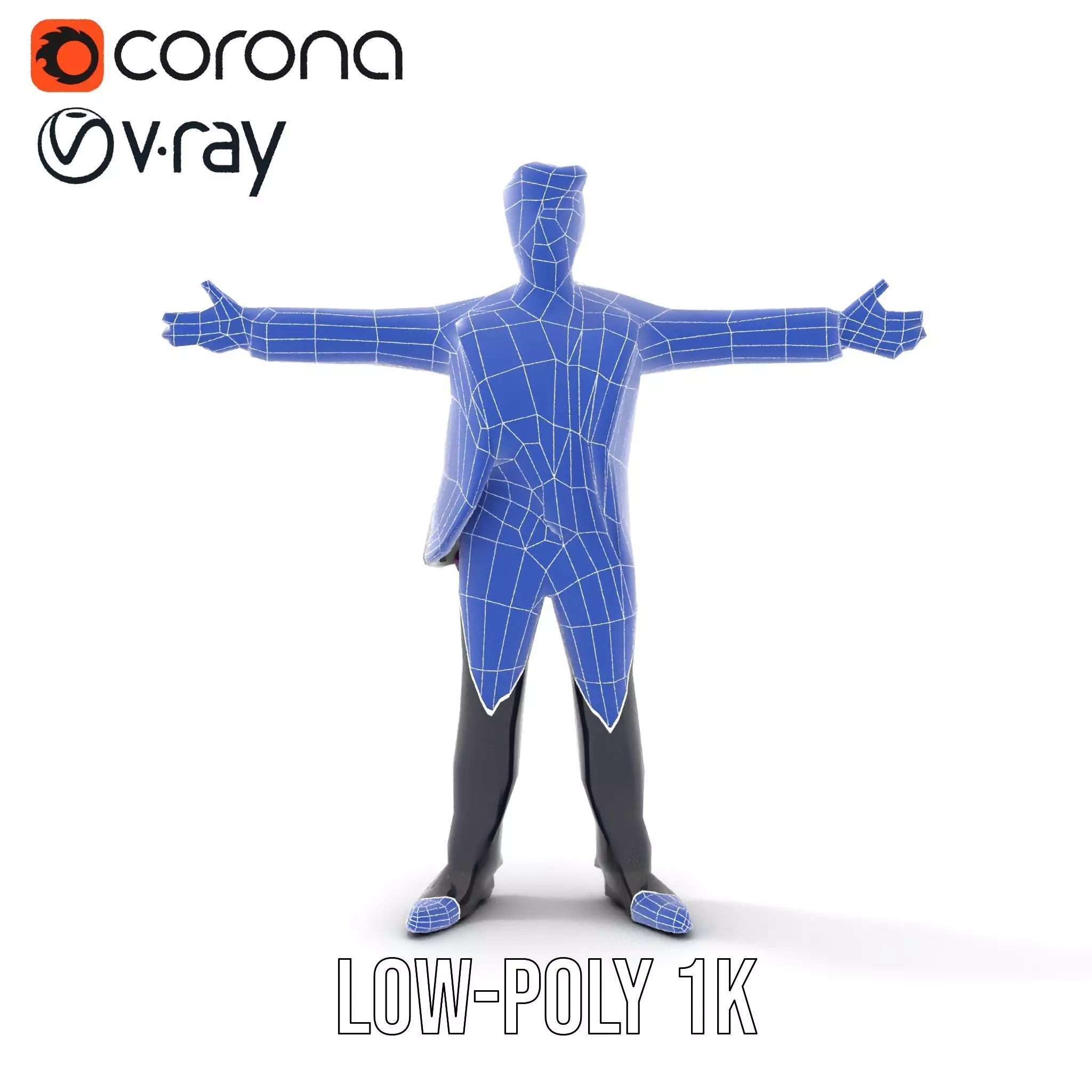 Animated Businessman Character Model Pack with Suit and Tie Low-poly 3D model_24