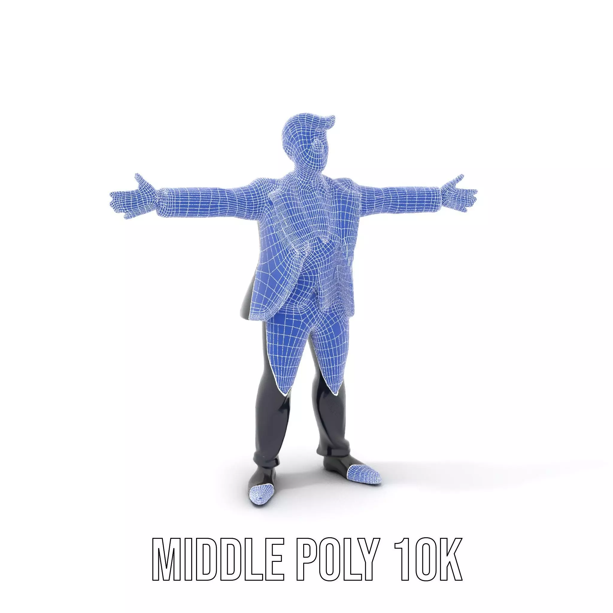 Animated Businessman Character Model Pack with Suit and Tie Low-poly 3D model_13