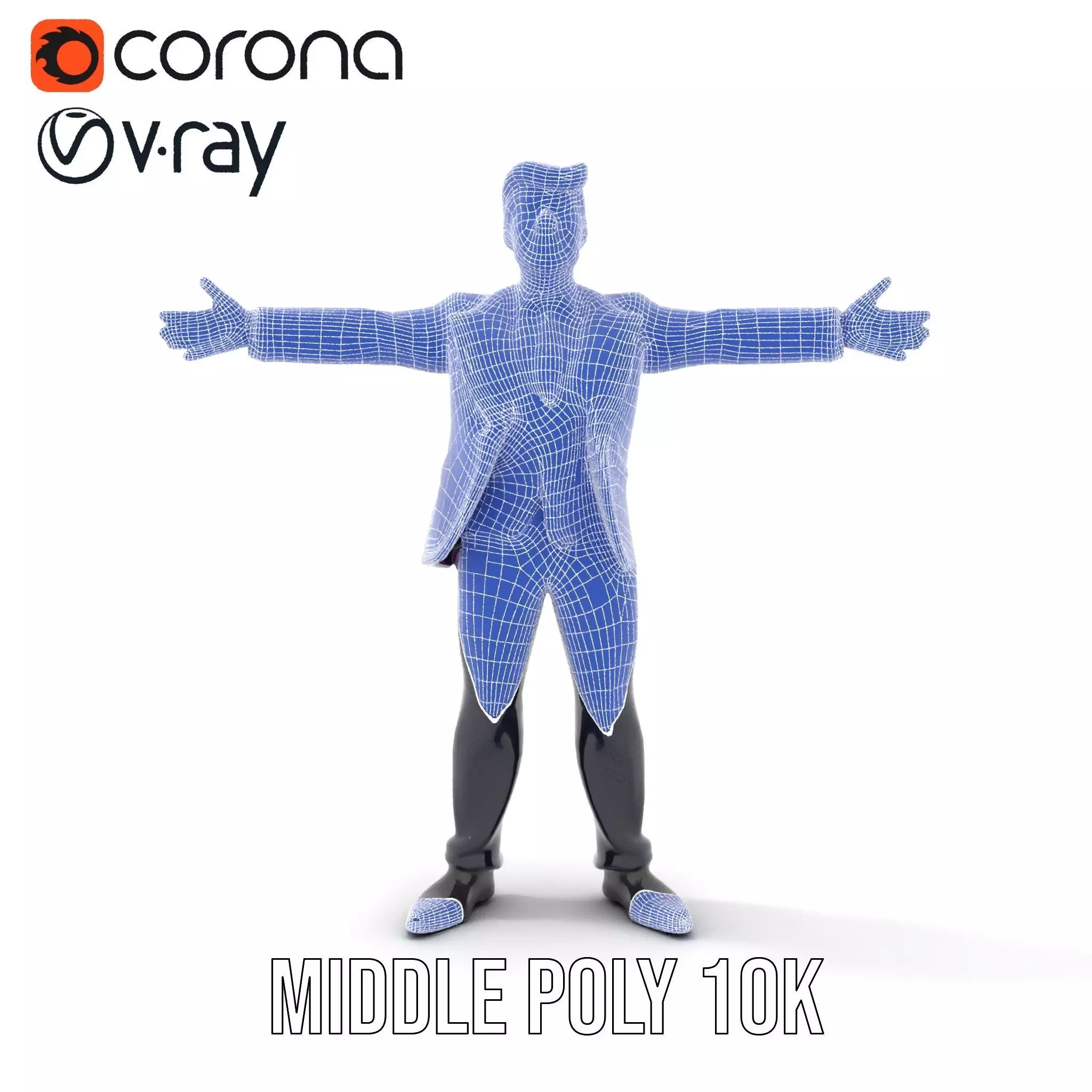 Animated Businessman Character Model Pack with Suit and Tie Low-poly 3D model_29