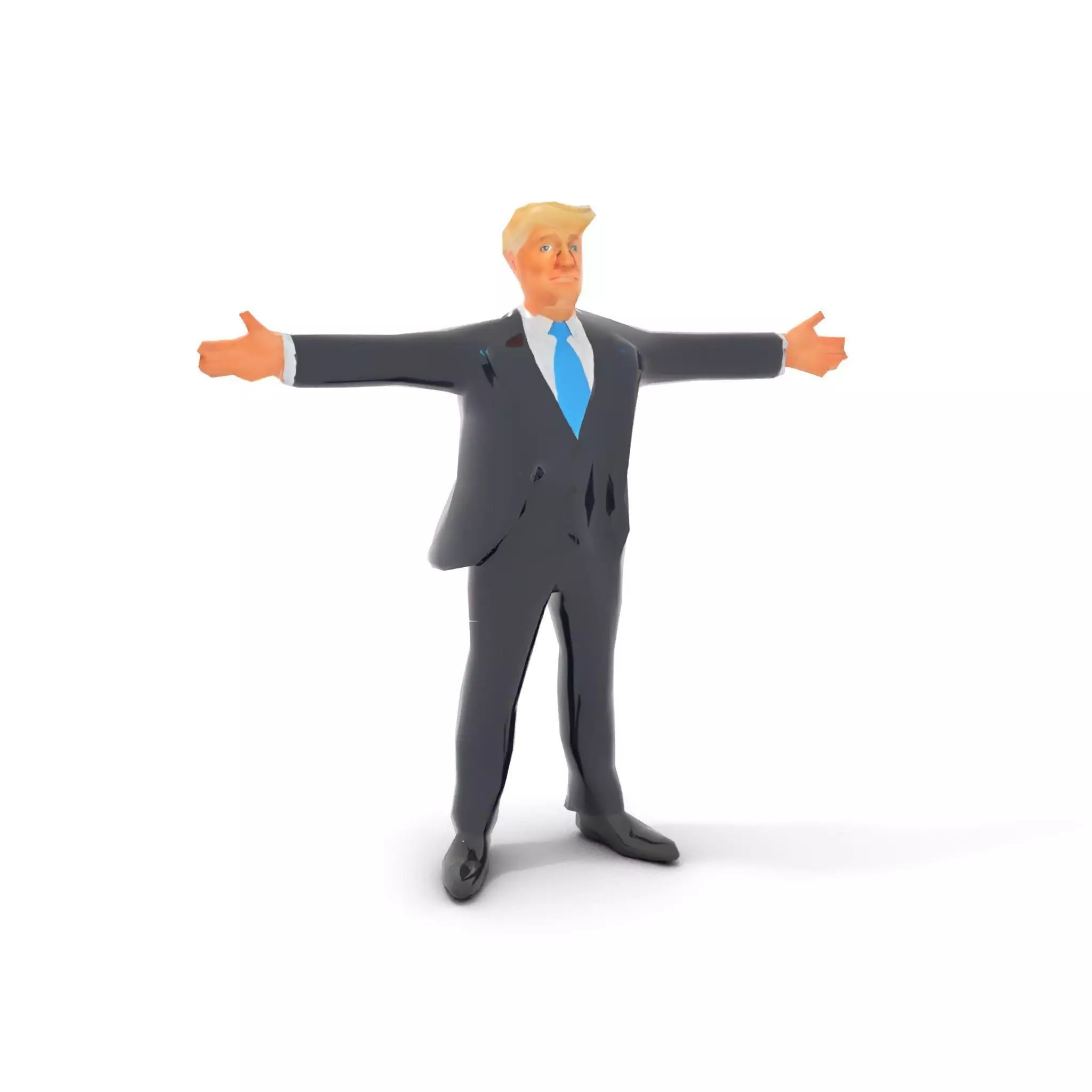 Animated Businessman Character Model Pack with Suit and Tie Low-poly 3D model_8