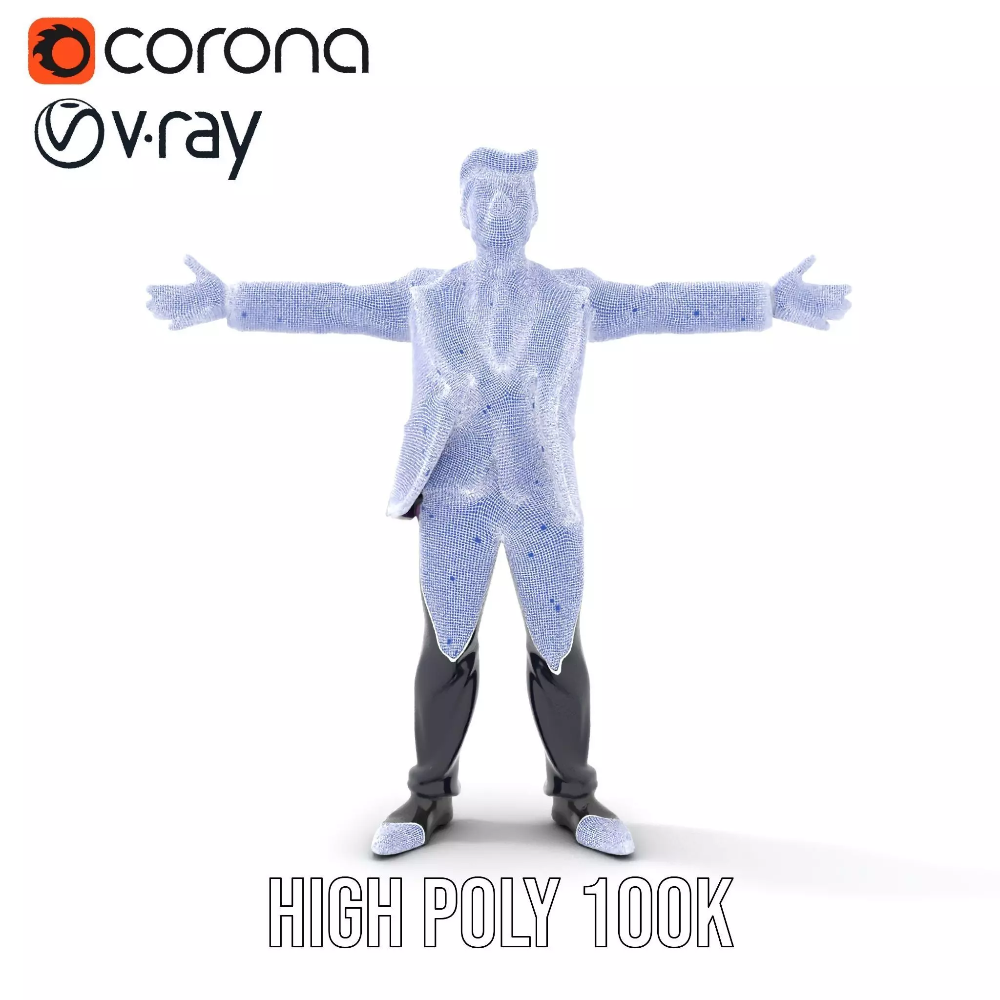 Animated Businessman Character Model Pack with Suit and Tie Low-poly 3D model_34