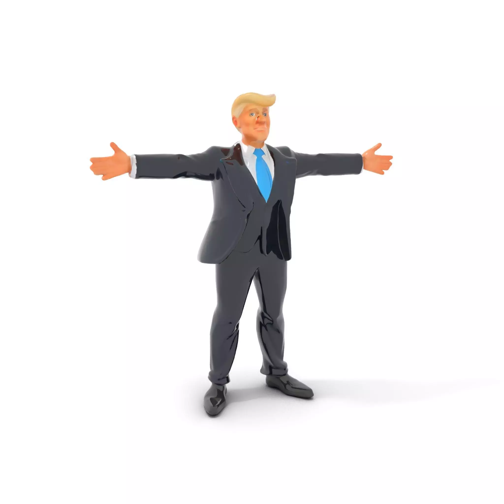 Animated Businessman Character Model Pack with Suit and Tie Low-poly 3D model_0