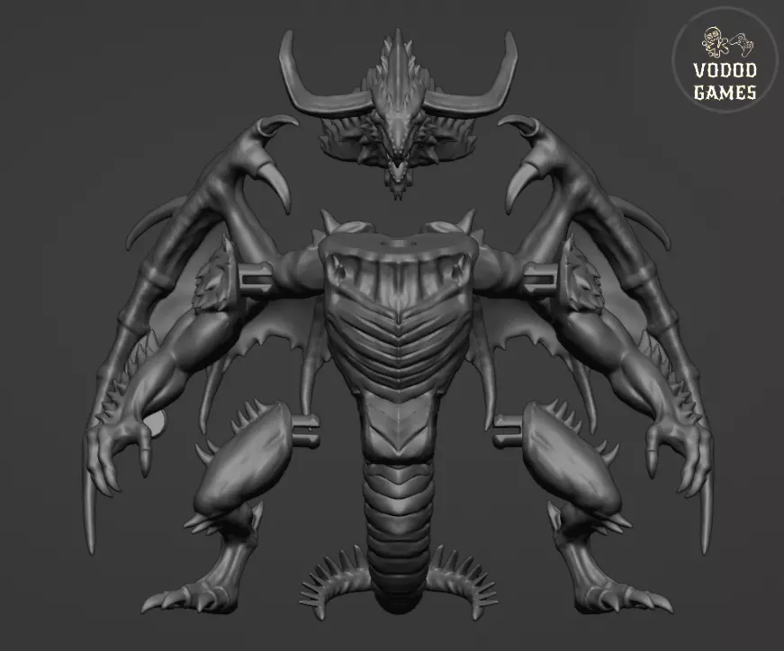 Dragzilla-RETRO STYLE ACTION FIGURE KENNER REACTION 3D print model_4