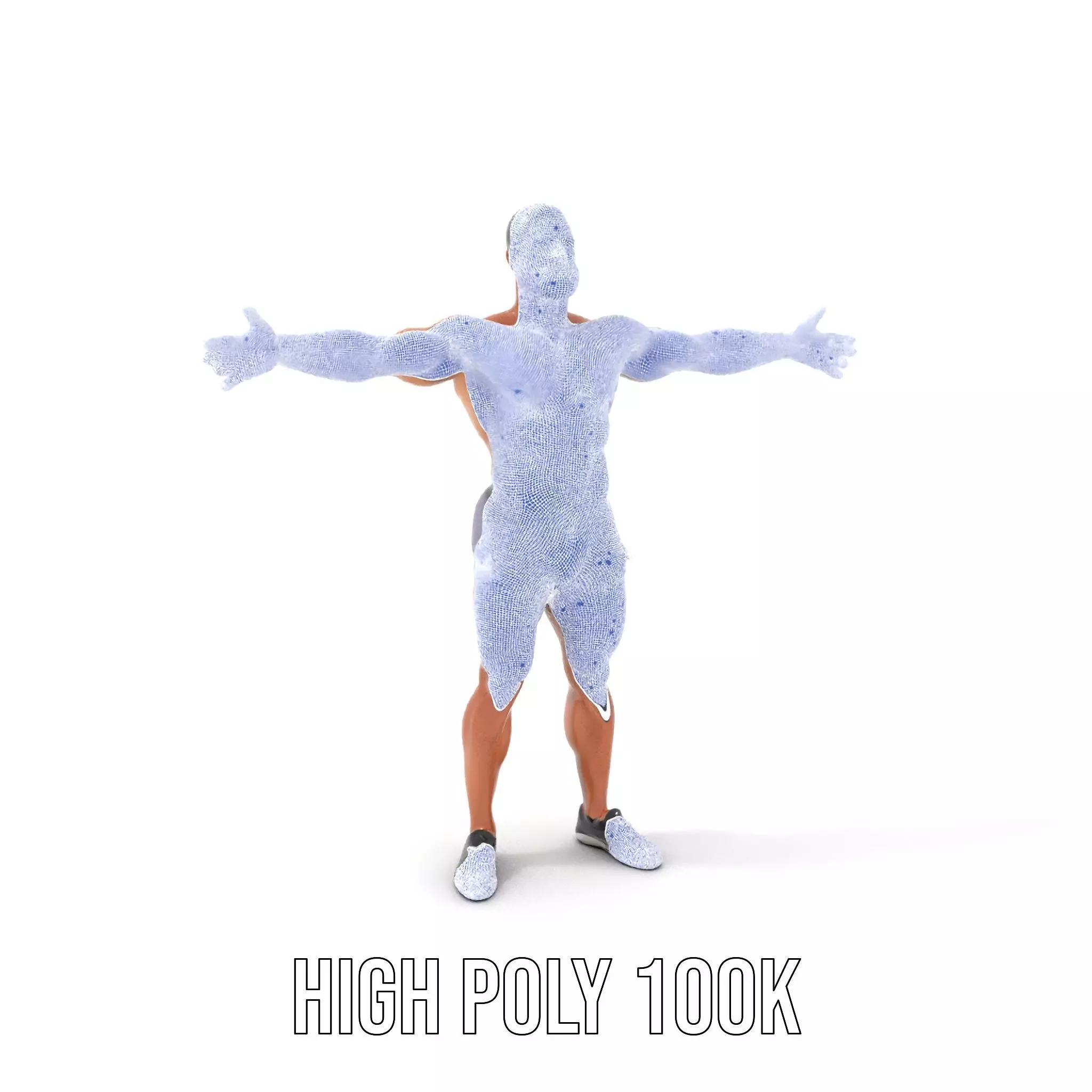 Male Athlete Model Pack with Athletic Build Low-poly 3D model_4